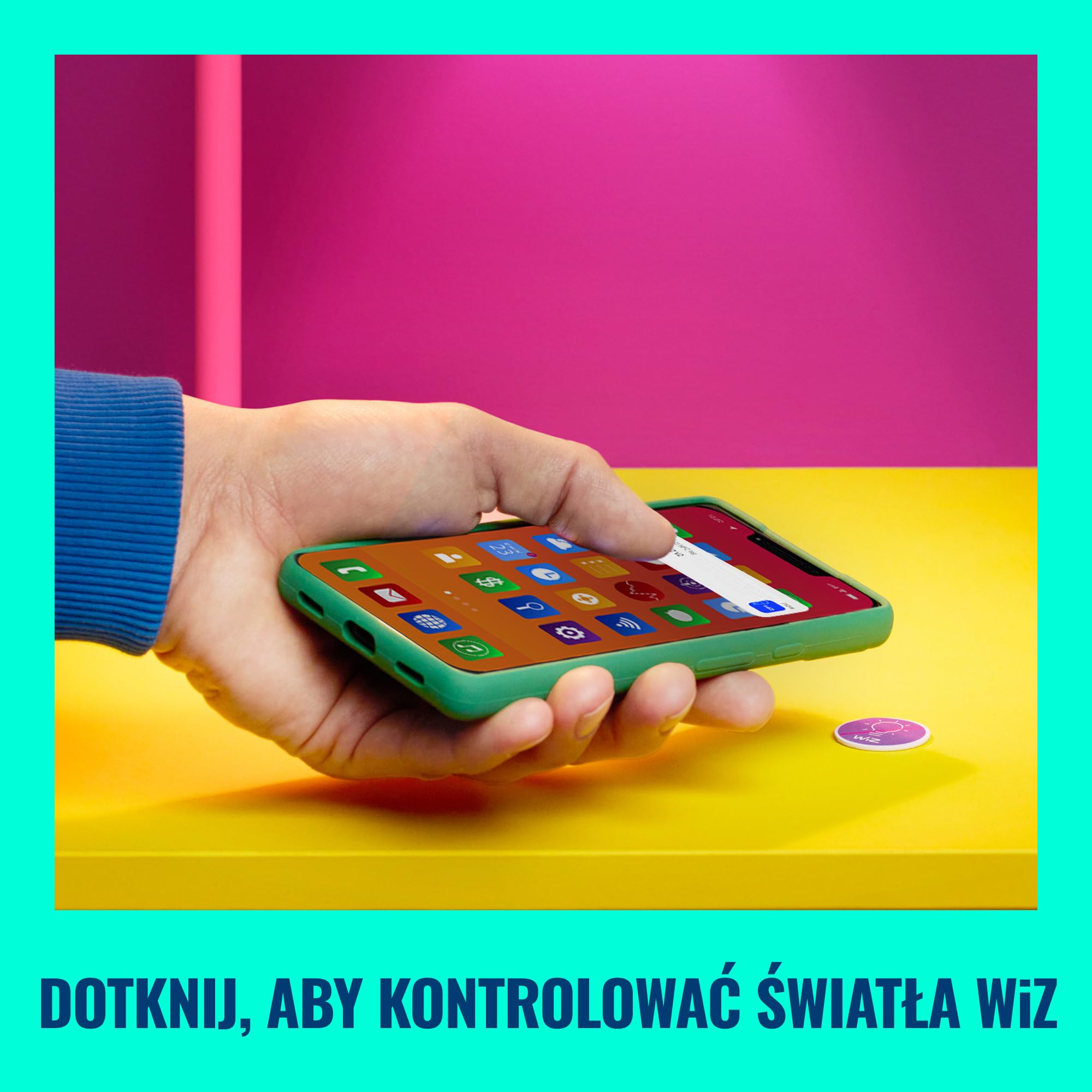 WiZ TAG NFC, Inteligentne Oświetlenie LED, Łatwe Sterowanie za Pomocą Jednego Dotknięcia