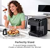 Electactic 5QT Glass Air Fryer, PFAS Free & Non Toxic, Coating-Free — image 6