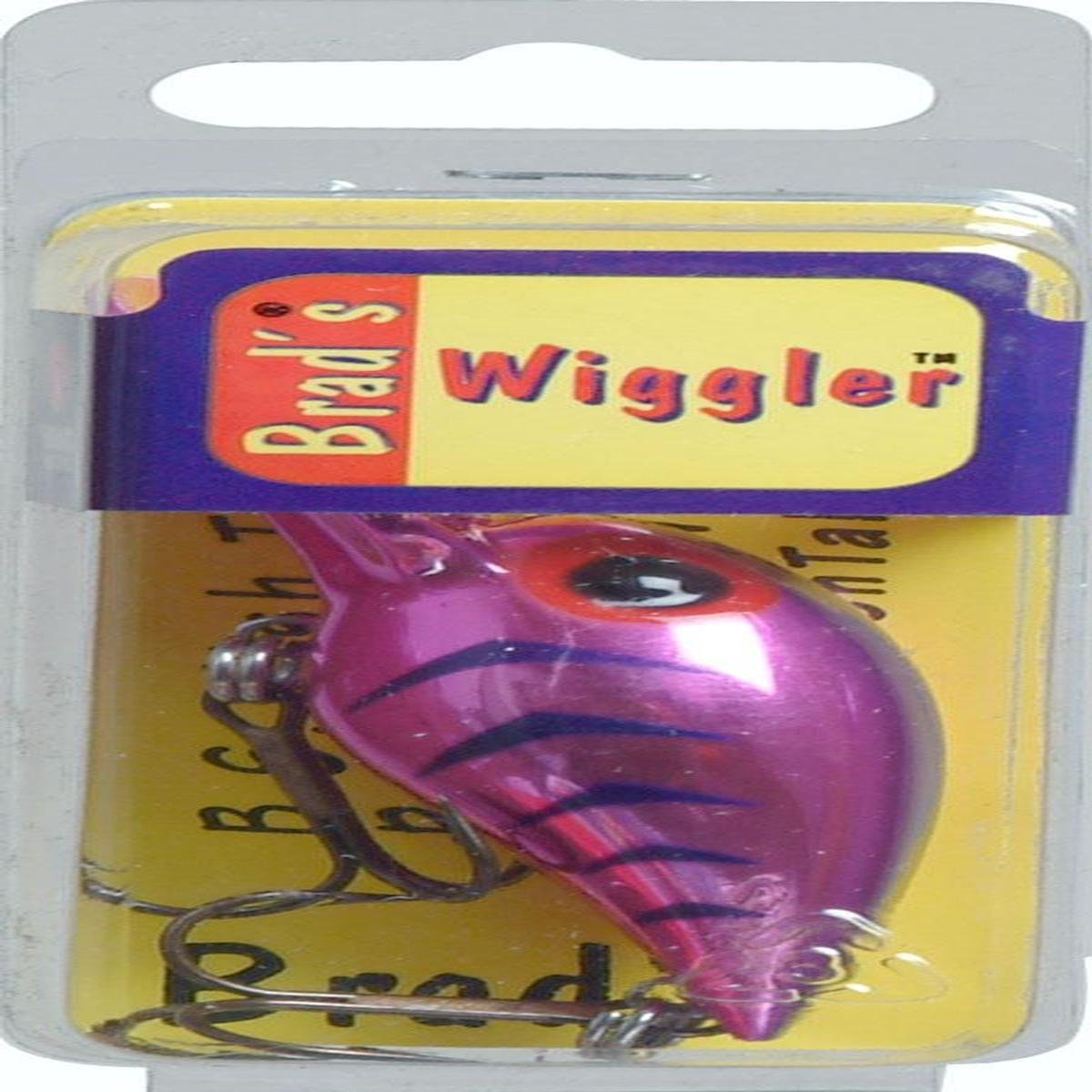 Brad's Killer Fishing Gear Wiggler (Cerise/Blue Herringbone, 3-Inch)
