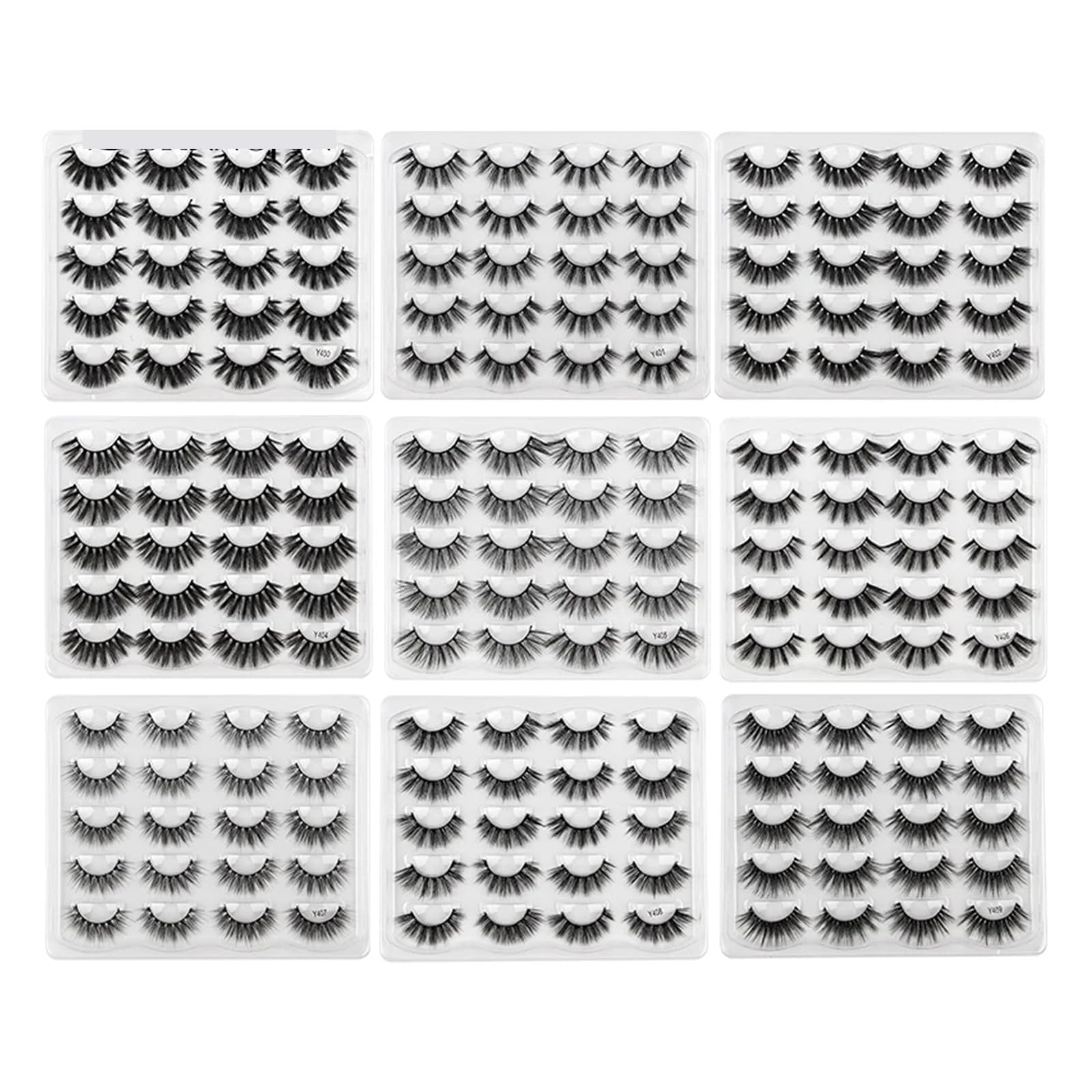 UAMOU Faux Mink Eye Lashes Mix 28 Styles Natural Soft False Eyelashes Fluffy Volume Handmade Faux Cils Makeup
