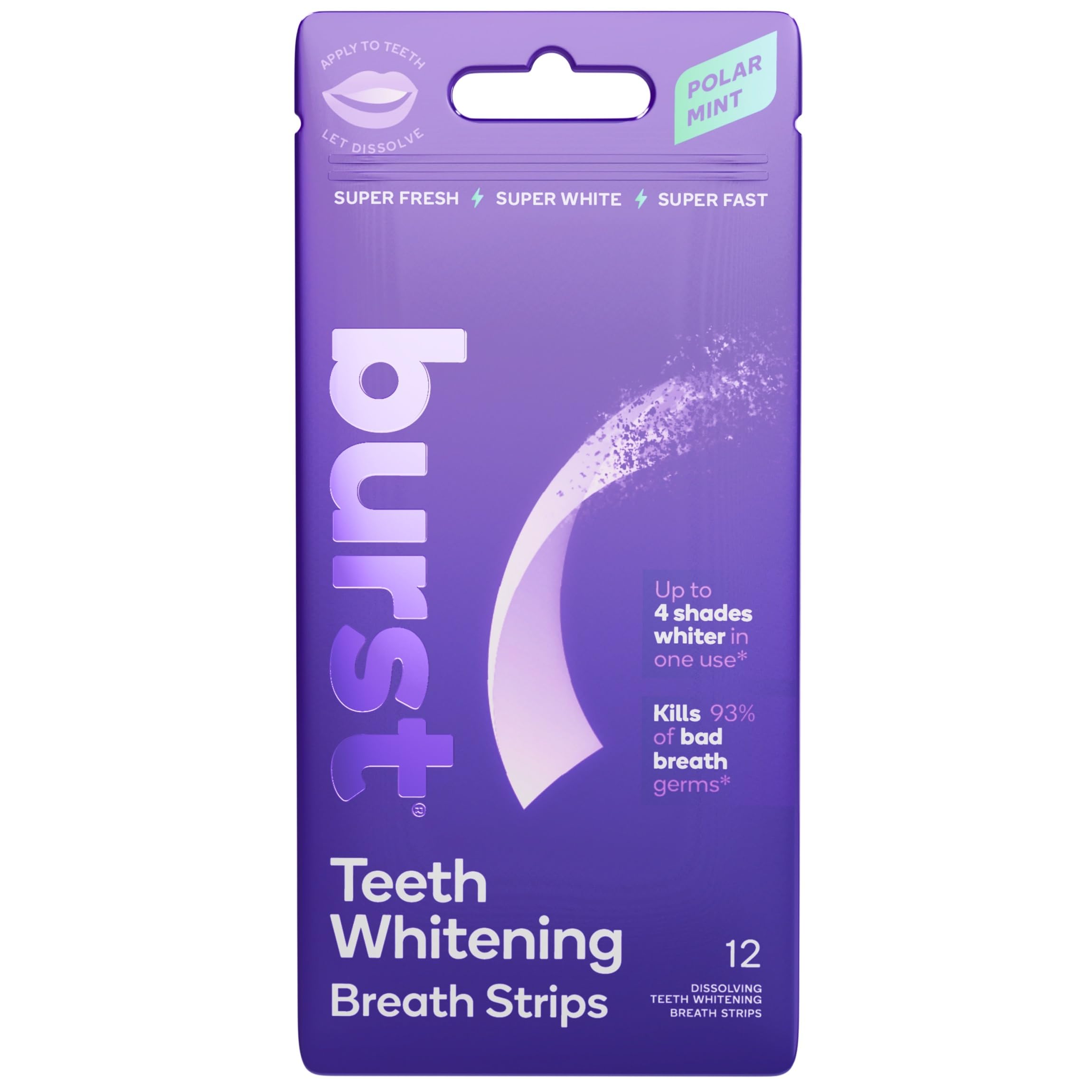 BURST Teeth Whitening Breath Strips (Polar Mint/1 Pack)