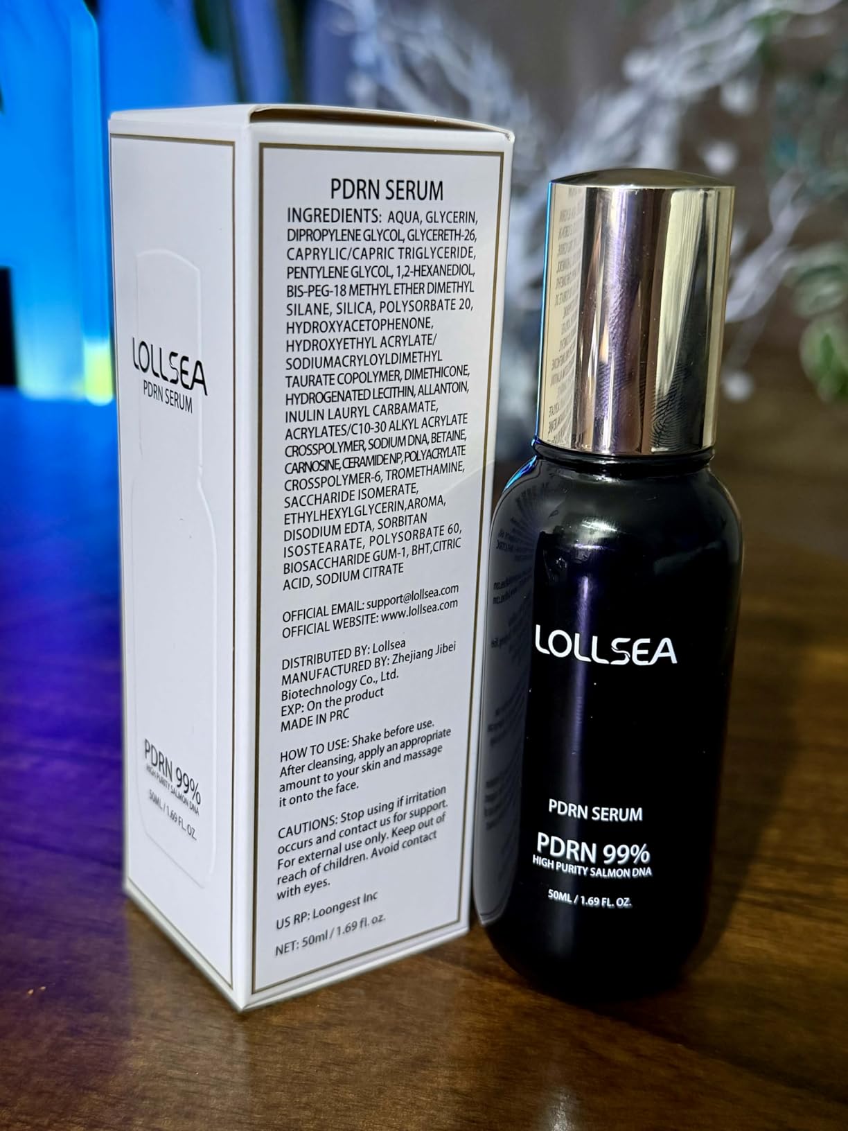 Lollsea PDRN Serum, 99% Pure Salmon DNA, Anti-aging Glow Plumping Face Serum with Ceramide NP, Firming, Elasticity Improving, Tone Evening, Barrier Repairing, Moisturizing & Hydrating 1.69 fl. oz