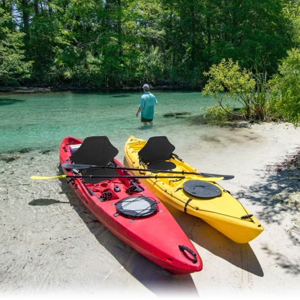 Siège De Kayak Pliant Avec Dossier Et Sangles – Noir – Maille Aluminium