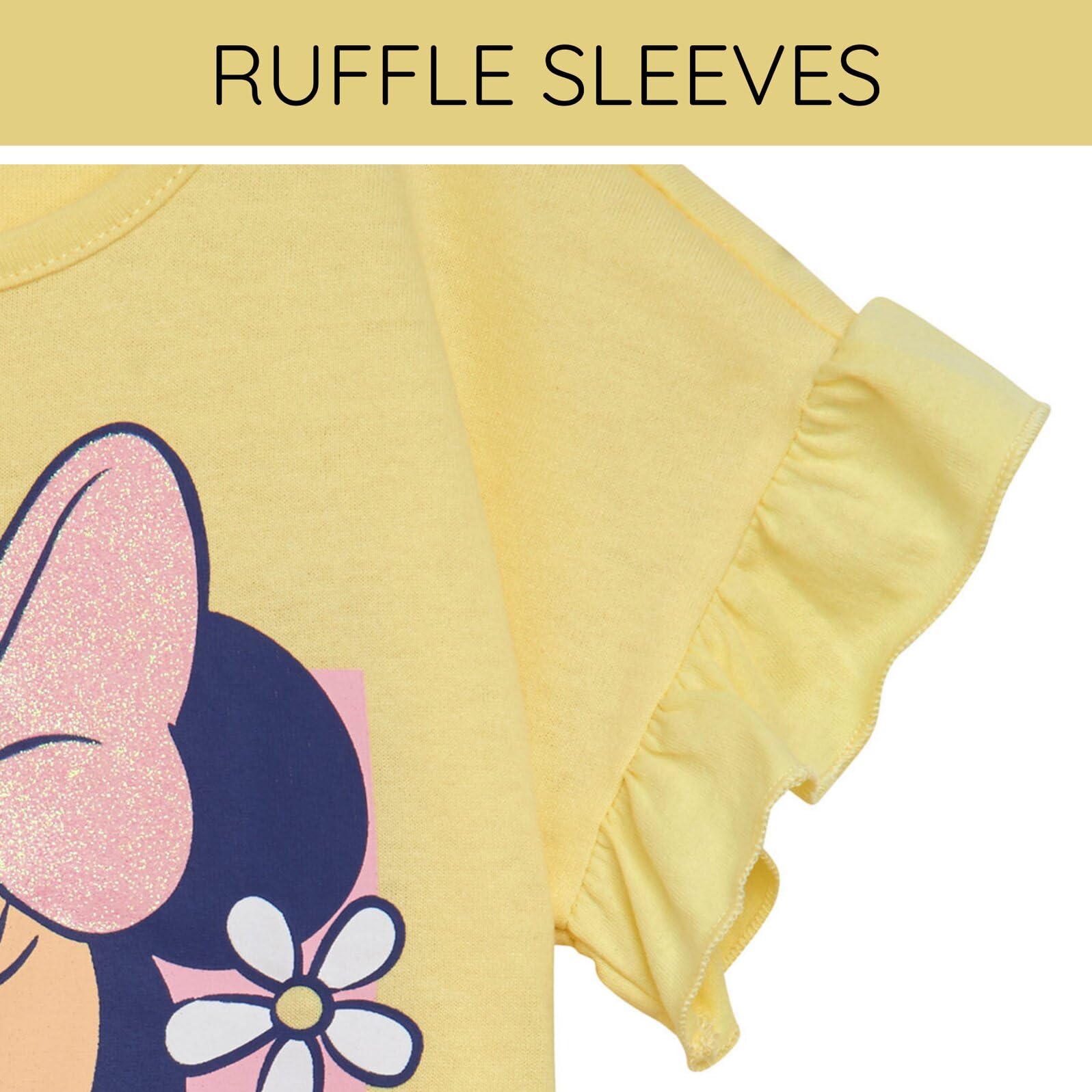 Disney Bawełniany T-shirt i legginsy z Myszką Minnie, zestaw dla dziewczynek - rozmiary od niemowląt do dużych dzieci (12 miesięcy - 14-16)