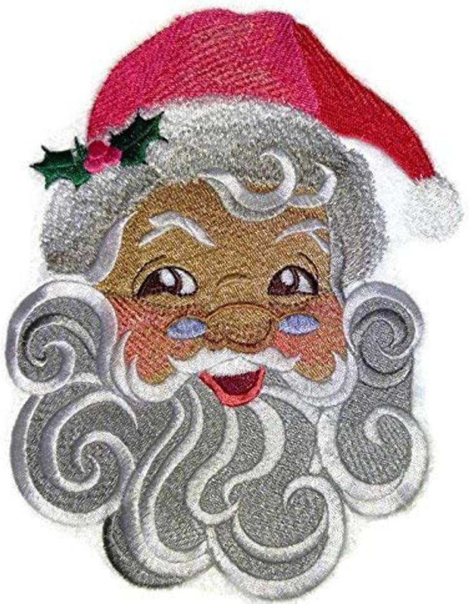 Merry Christmas [So-Sweet Santa Claus] Embroidered Iron on/Sew Patch [5.9" *7"] [Made in USA]