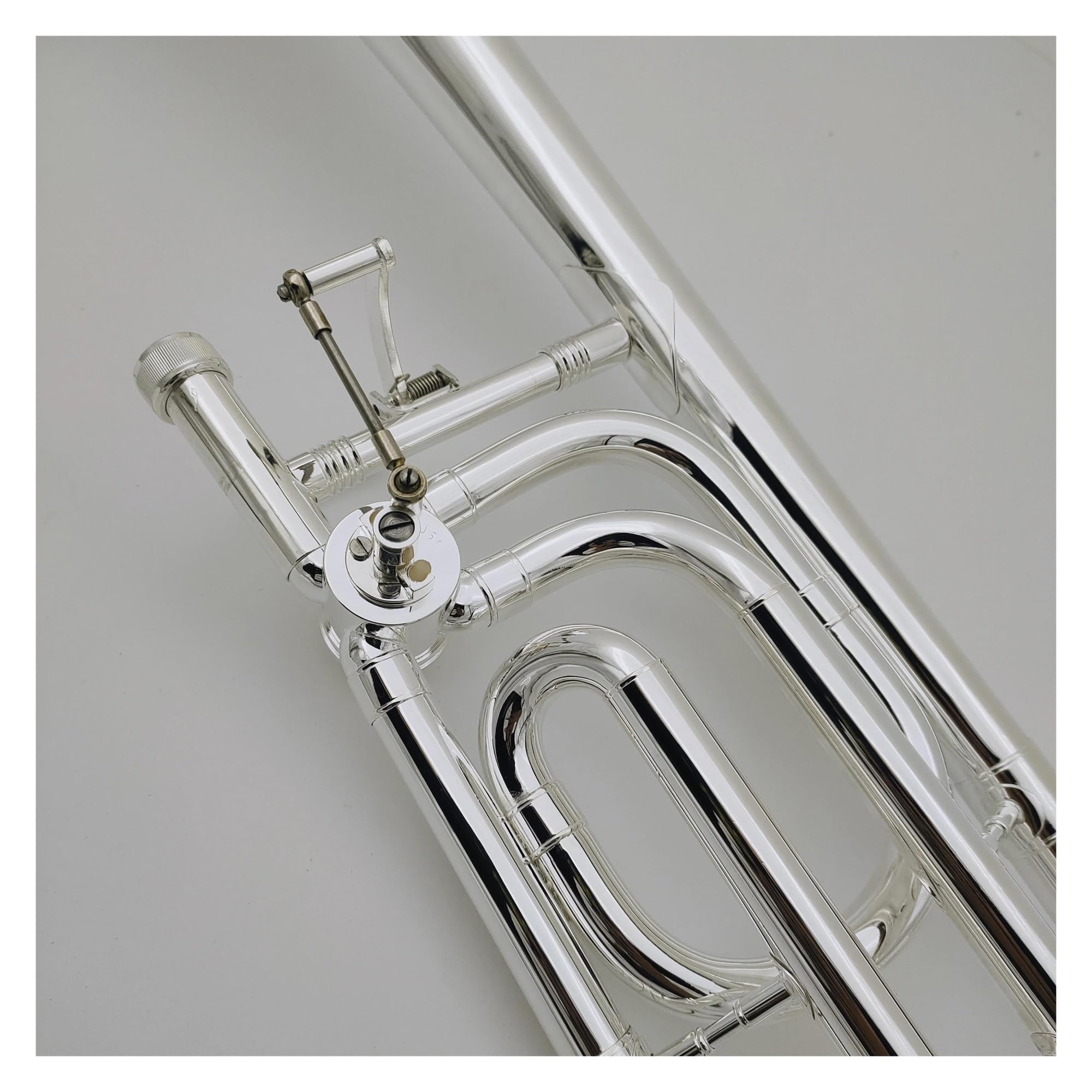 Trombones Instrumentos musicales Trombón Tenor Bb/F Instrumento Musical Plateado Con Estuche Para Boquilla