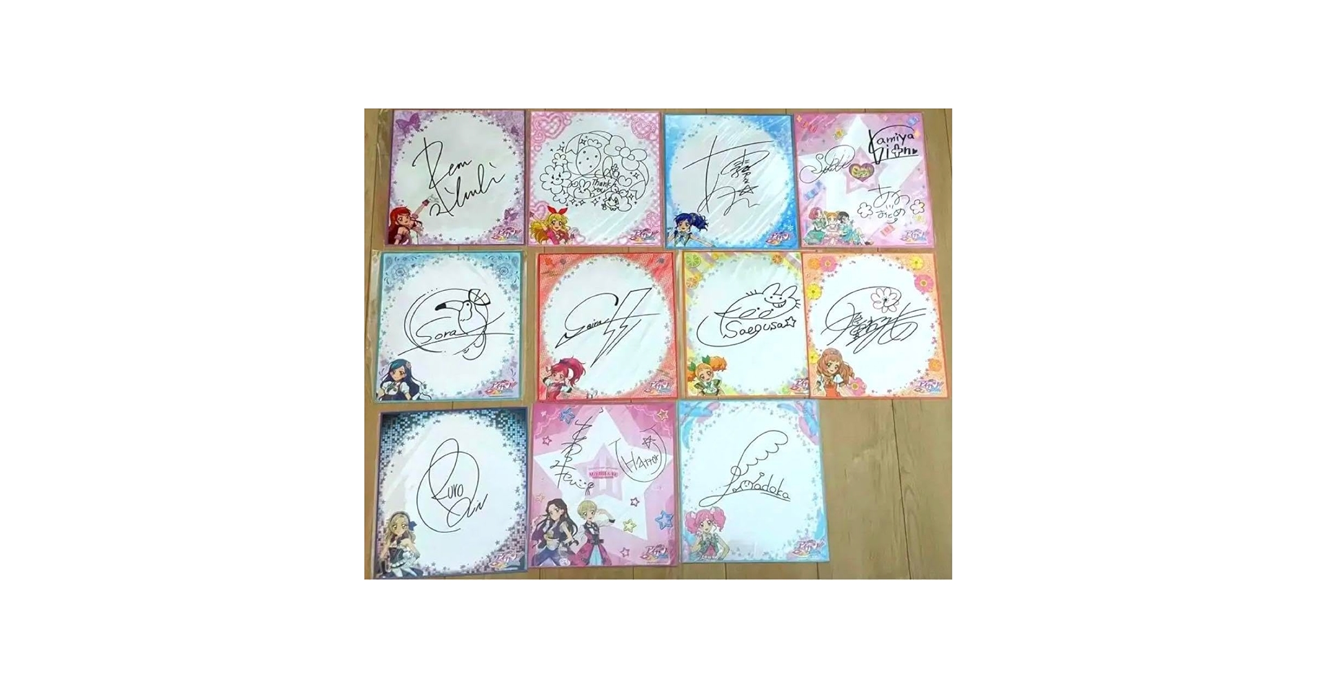 アイカツ！ 星宮いちご 霧矢あおい サイン色紙 公式 Amazon.co.jp: アイカツ ソレイユ ?Soleil サイン色紙 星宮