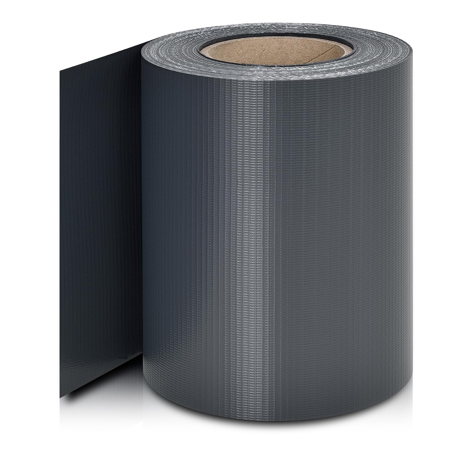 Juskys PVC Sichtschutzstreifen Doppelstabmatten Zaun - 35m x 19 cm - 30 Befestigungsclips - anthrazit - Zaunfolie Sichtschutz Windschutz Garten Gartenzaun