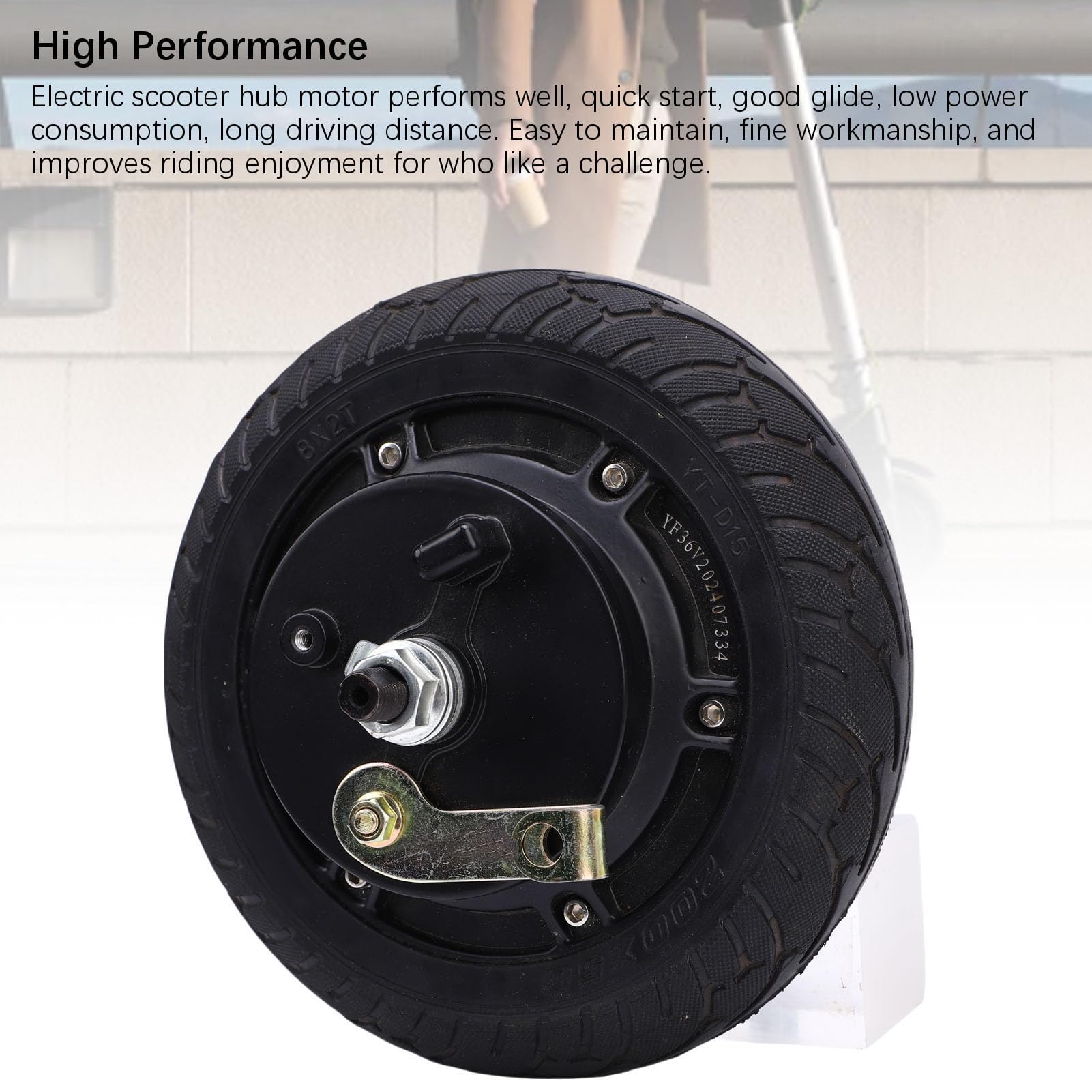 Roue de Moteur de Moyeu de Trottinette Électrique pour KUGOO M2, 36V 350W Moteur de Roue Avant de Scooter Électrique de 10 Pouces Silencieux