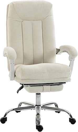 Chaise Bureau Ergonomique Hauteur Réglable Dossier Haut C HOMCOM