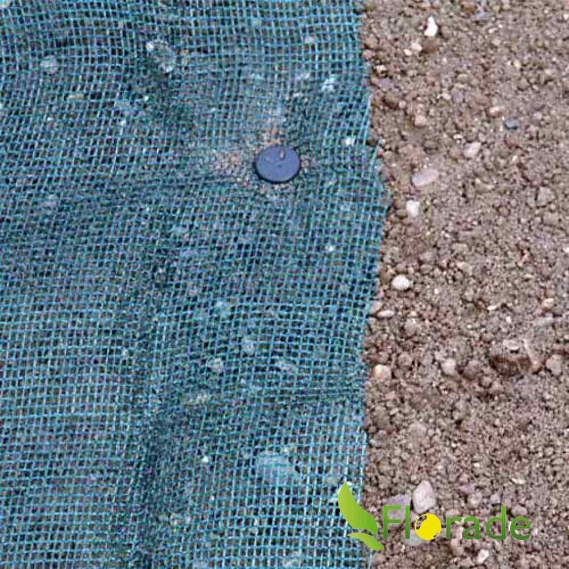 Florade® Maulwurfnetz | Tierfreundlich | Maulwurfshügel verhindern | UV-beständig, robust, langlebig | Effektiver Maulwurfschutz | Dunkelgrün | 80g/m²