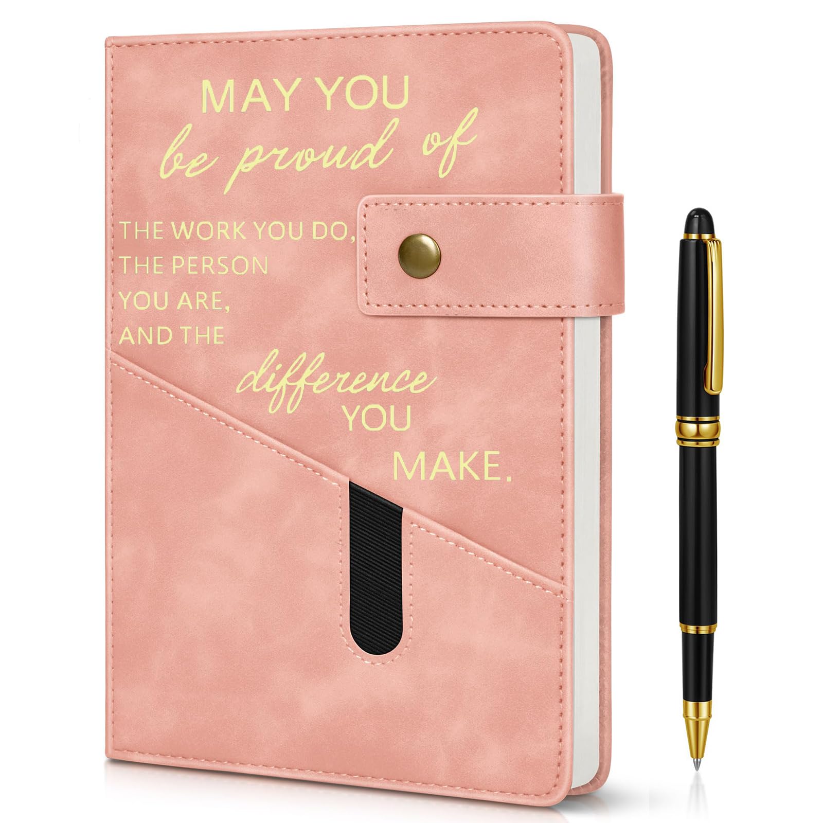 Teacher Gifts for Women Men, Thank You Teacher Gifts Leather Notebook Gifts for Teachers Thank You Gifts for Women Men Teacher Leaving Gifts Male Notebook and Pen Set Teacher Gifts Stationery Gifts
