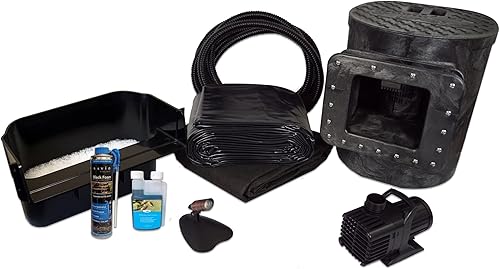 HALF OFF PONDS Savio Select 2000 Kit de jardín y estanque de agua con revestimiento de goma EPDM de 15 x 20 pies PVCXSA0