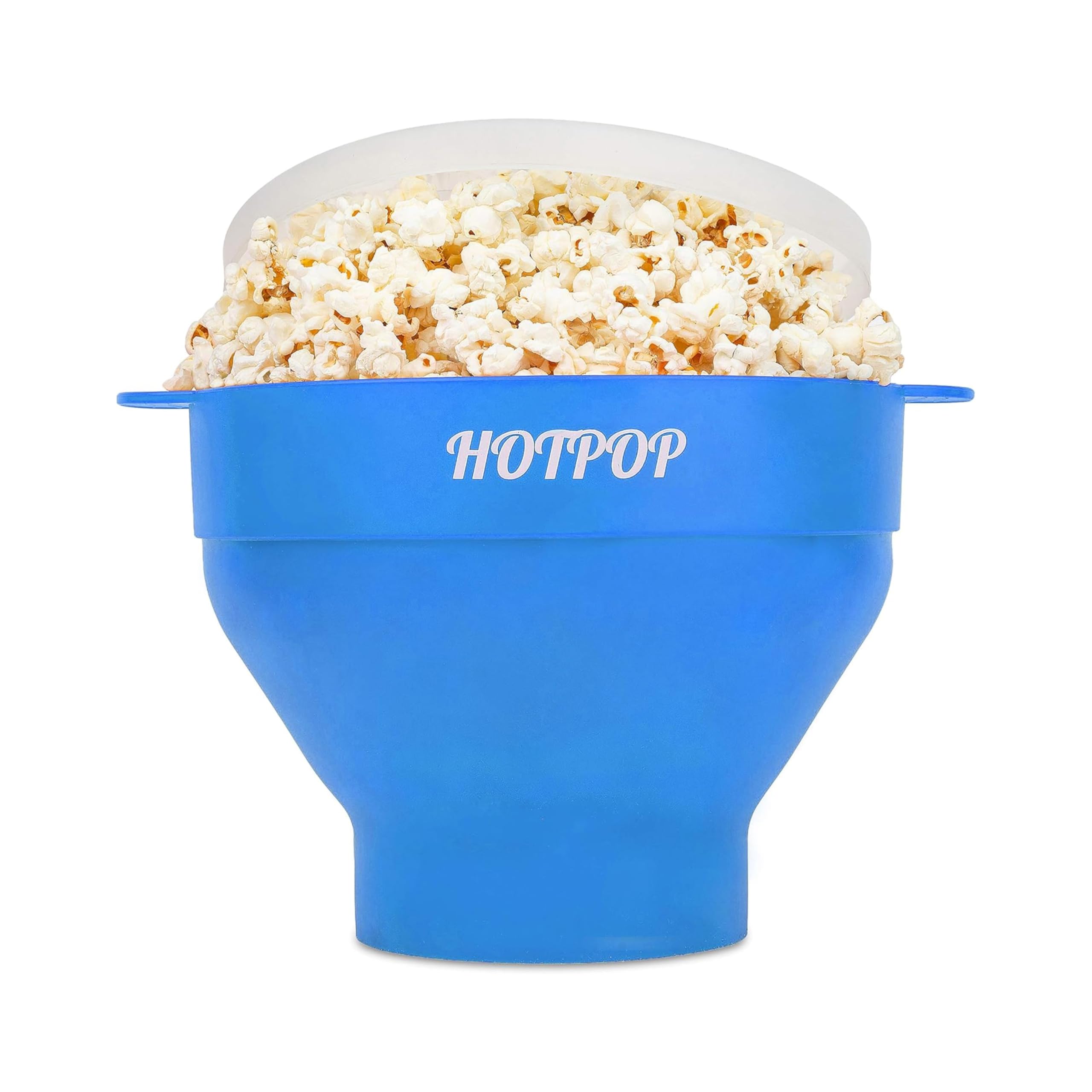 The Original Hotpop Microwave Popcorn Popper, Silicone Popcorn Maker, Collapsible Bowl BPA-Free and Dishwasher Safe- 20 Colors Available (Azure)