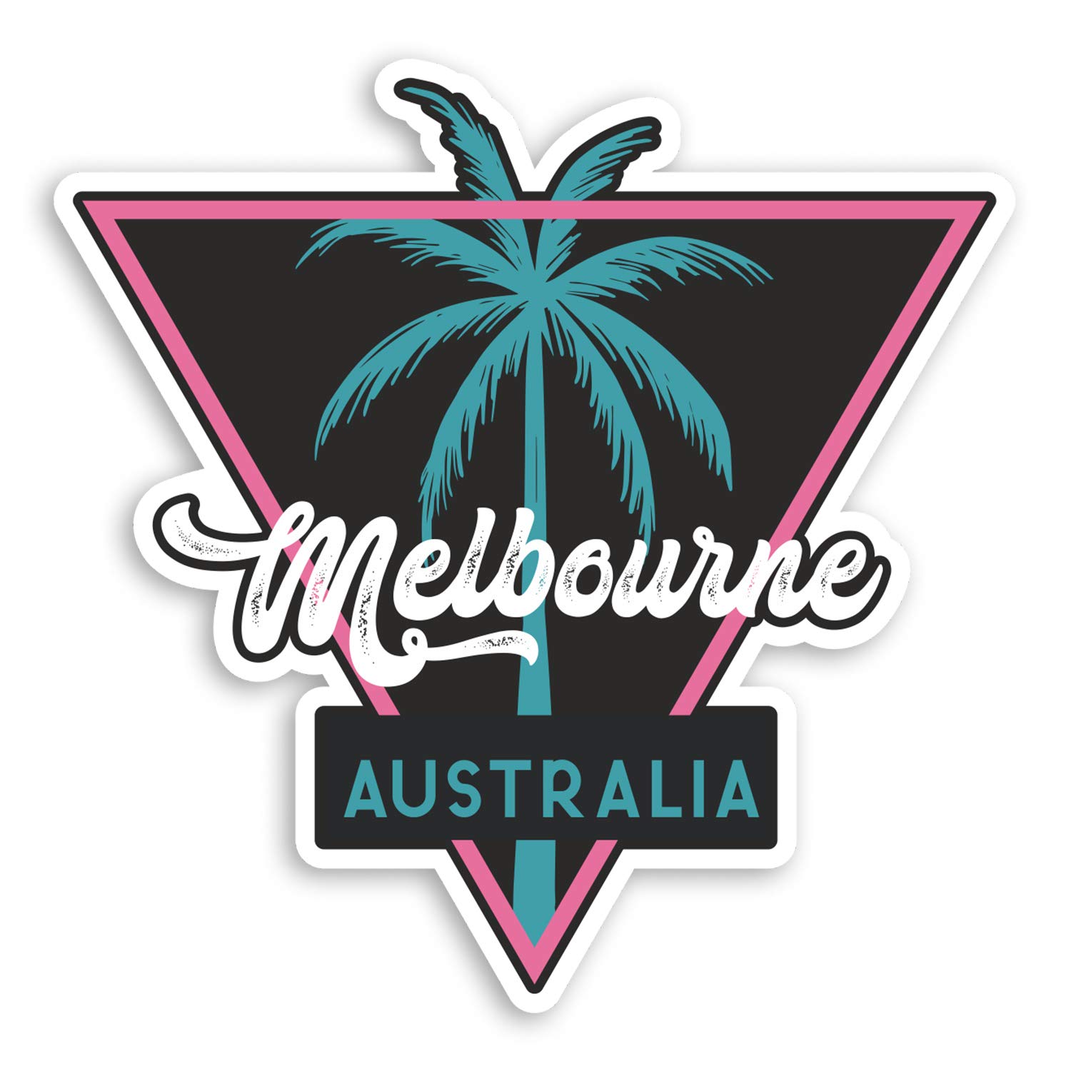 Destination Vinyl Ltd Multi 2 X 10Cm Melbourne Australia Vinyl Stickers - Oz Travel Luggage Sticker #30762 (10Cm Wide)