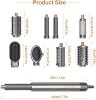 8 in 1 Negative Ionic Foldable Wrap Air Hair Styler Set, 110000 RPM High-Speed Hot Hair Dryer Brush Set for Curling, Fast Dry, Straightening - Versatile Hair Styling Tool with Multiple Attachments