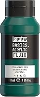 Vista 46 de Liquitex BASICS Pintura Acrílica Fluida, Botella de 118ml (4 oz), Tono Verde Hookers Permanente