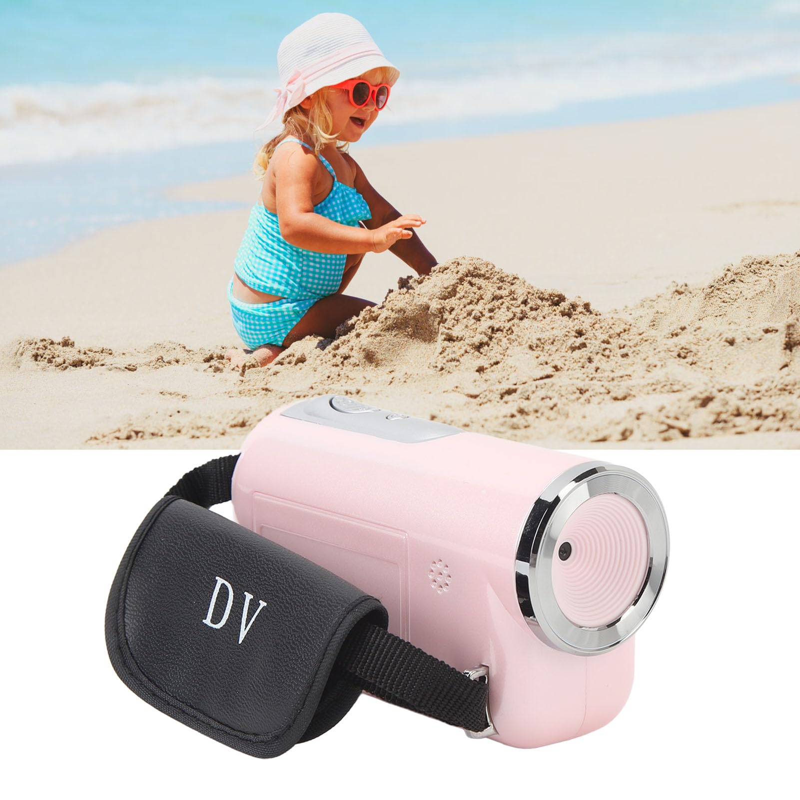 Elprico Videocamera HD 16MP Digitali per Vlogging, per Bambini, Schermo TFT 2 Pollici 18X Zoom