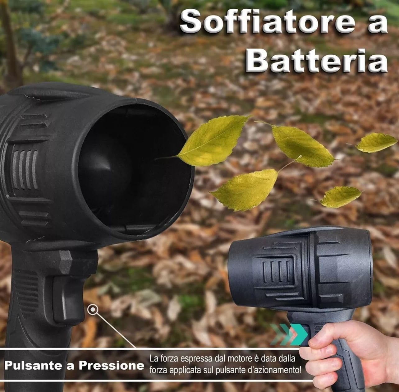 DISCORAMA® SOFFIATORE A DOPPIA BATTERIA 48V PER FOGLIE ASCIUGATRICE TURBO VENTOLA PER AUTO