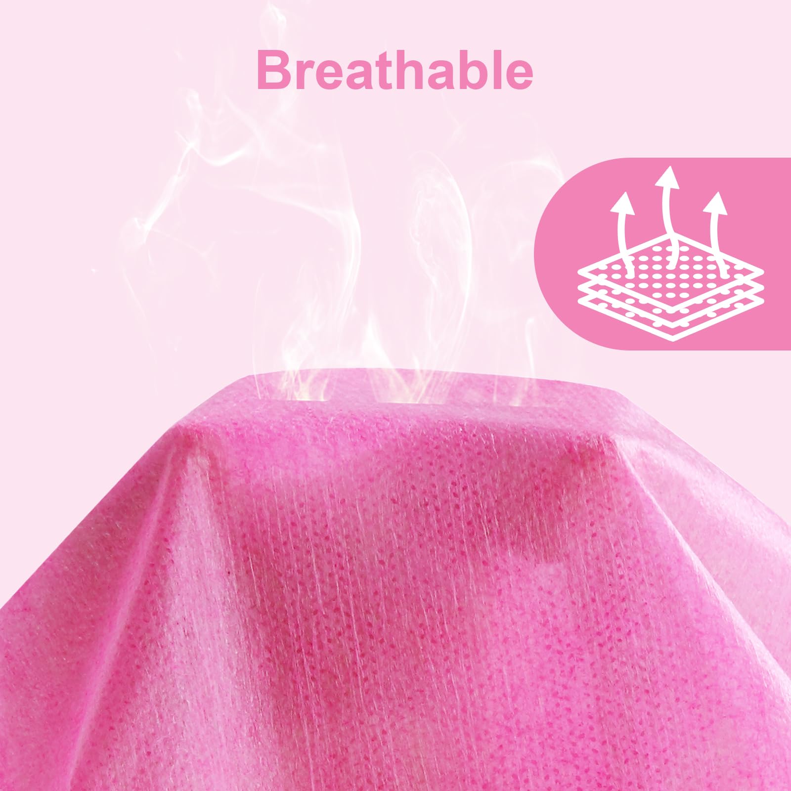 200 sábanas desechables de 31 x 71 pulgadas para mesa de masaje, no tejidas, fundas de cama de spa, impermeables, transpirables, desechables, para spa, tatuajes, salones de belleza, hoteles (rosa)