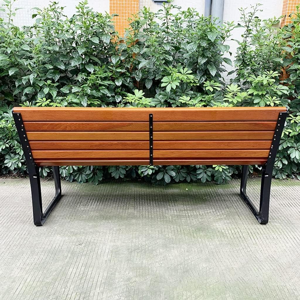 Patio Benches for Outdoors Nordic Outdoor Park Bench with Backrest Metal Square Garden Viewing Seat Beach Chair Shopping Mall Rest Garden Benches for Outdoors