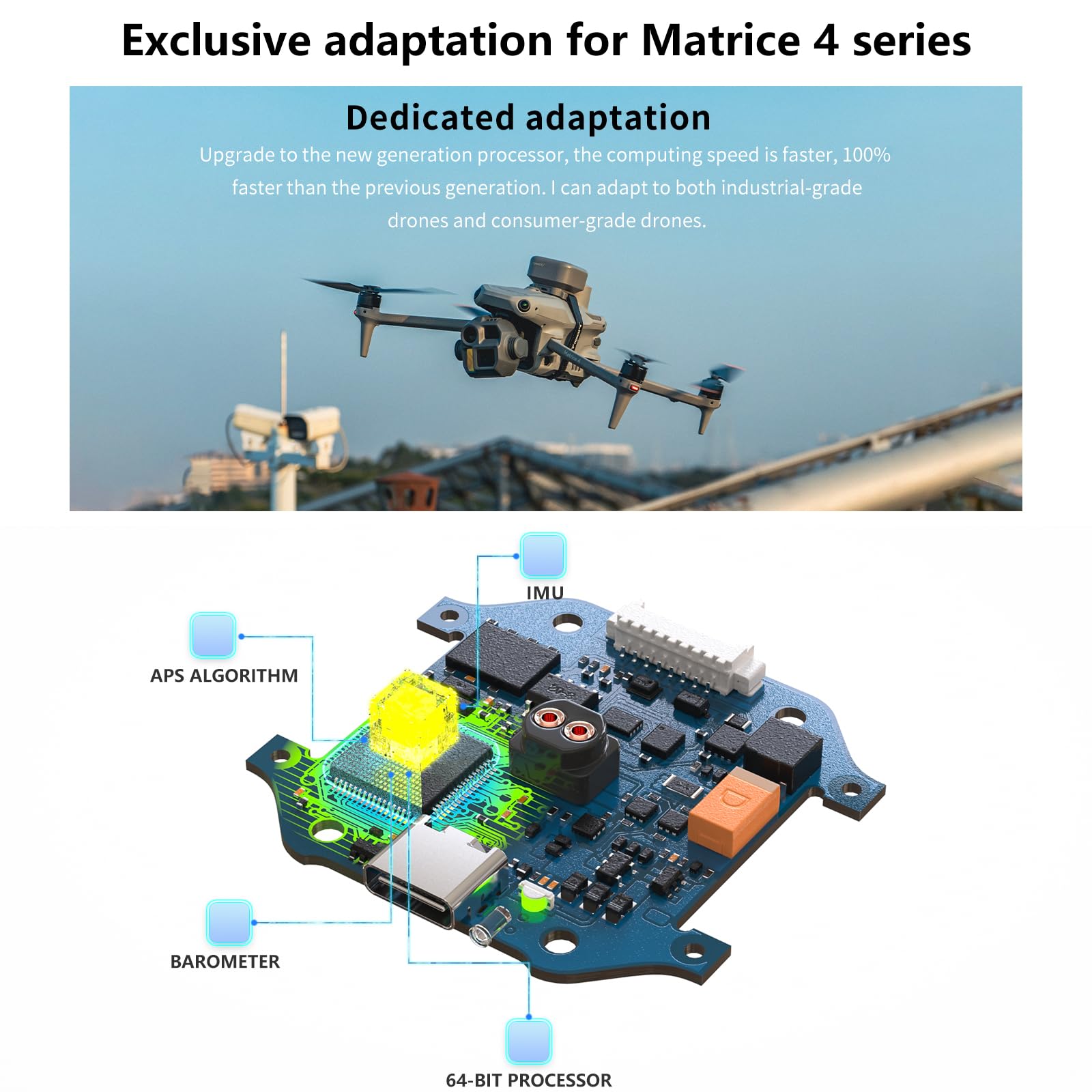 Paracadute per drone per DJI Mavic 4 Pro, 2025 migliorato di 4ª generazione Manti 4 UAV, protezione di sicurezza di volo Matrice 4/Mavic 4 Pro/3 Pro/Air 3/Phantom 3/4 Accessori