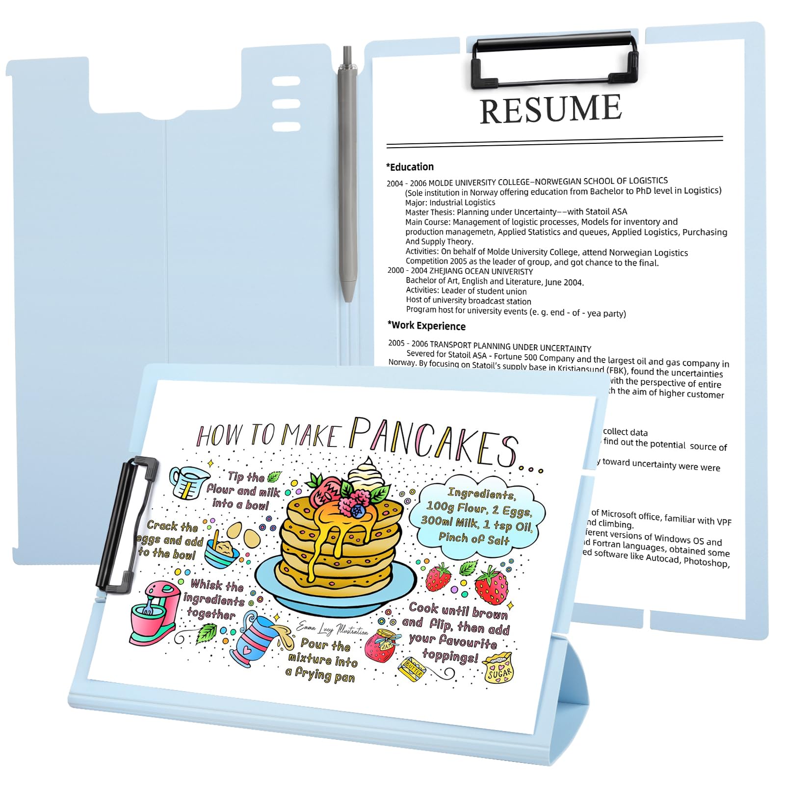 Heavy Duty Storage Clipboard - Colorful Plastic Clipboard With Low Profile Clip & Paper Storage