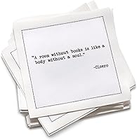 Vista 49 de Five Star Funny Snarky Quotes Servilletas de cóctel de algodón blanco 50 servilletas desechables de lujo con citas ingeniosas de bar