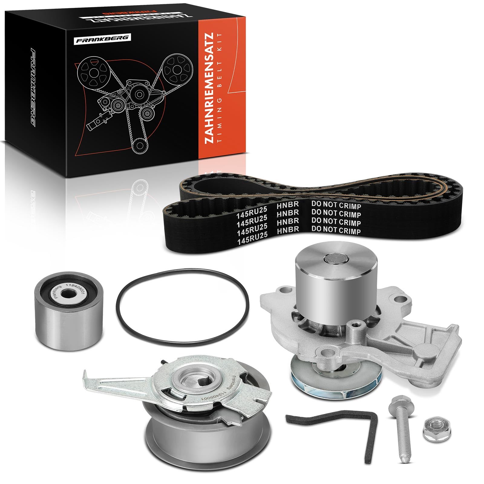 Frankberg Kit de correa de distribución con bomba de agua diésel | Compatible con: A1 Sportback 8XA 8XF, Polo 6C1 6R1, Ibiza IV Sportcoupé 6J1 6P5, Ibiza IV ST 6J8 6P8, Fabia III NJ3
