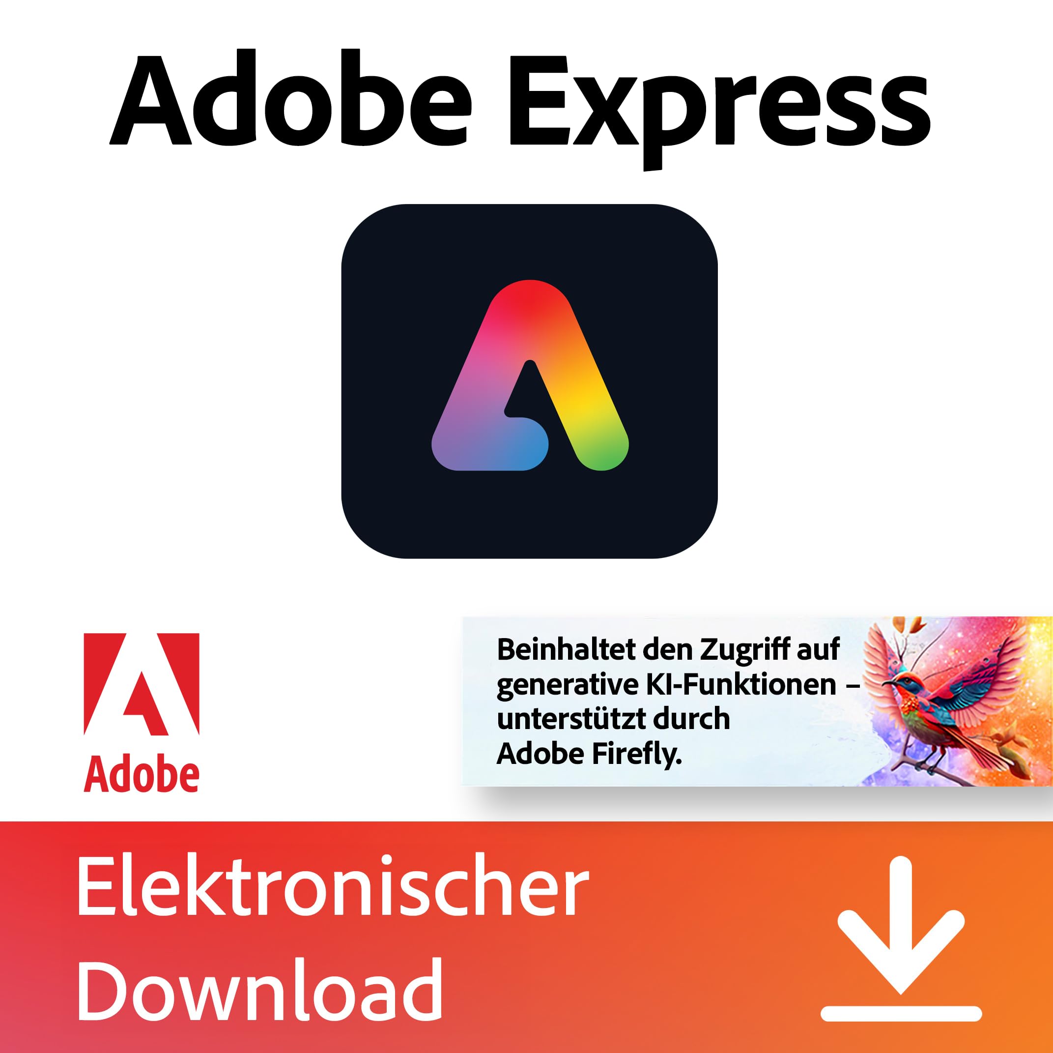 Adobe Express Premium|1 Jahr|Web, Android&iOS|100GB Speicher|Digital Download