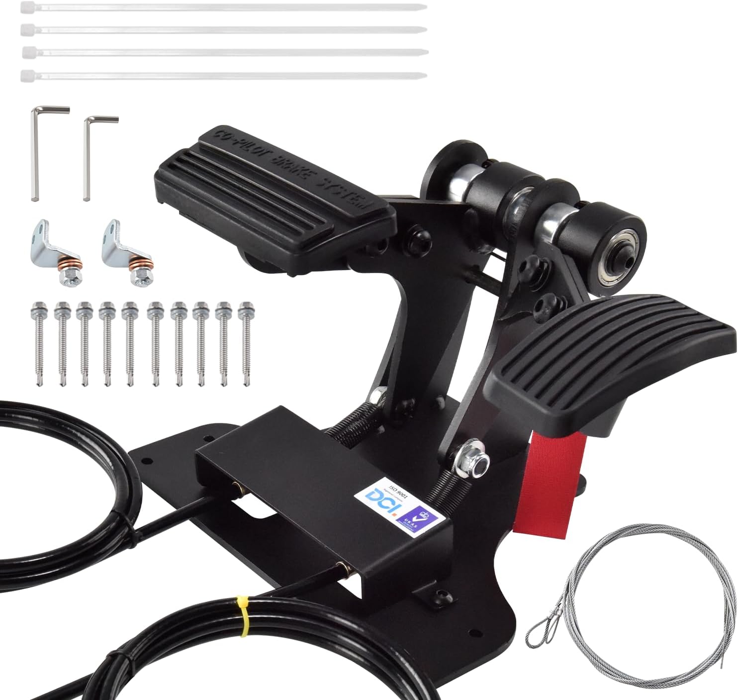 Right Hand Drive Conversion Kit, RHD Control, Postal Carrier Driving School Right Side Drive, RHD Brake and Gas Pedal for Driver Training Vehicle Dual Control Pedal Replace# ACAR-B2 ACARB2