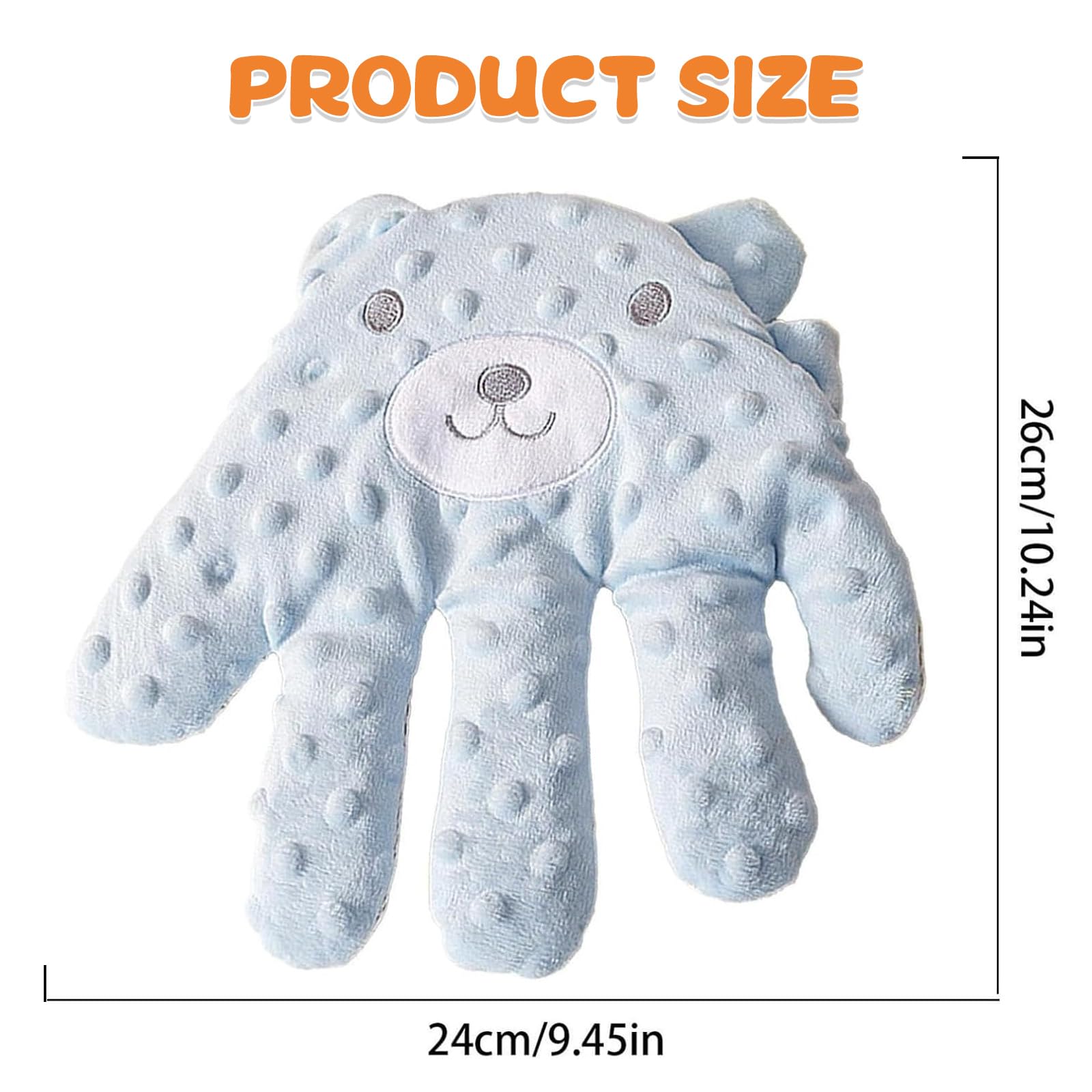 Hand Glove Hand Pillow Red Bean Filling Cute Soothing Palm,Yellow Tiger