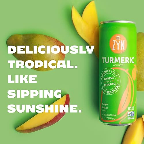Miniatura 8 de ZYN Paquete variado de 24 bebidas para inmunidad y recuperación de cúrcuma, sin azúcar añadido, bebida de apoyo muscular con curcumina, piperina,