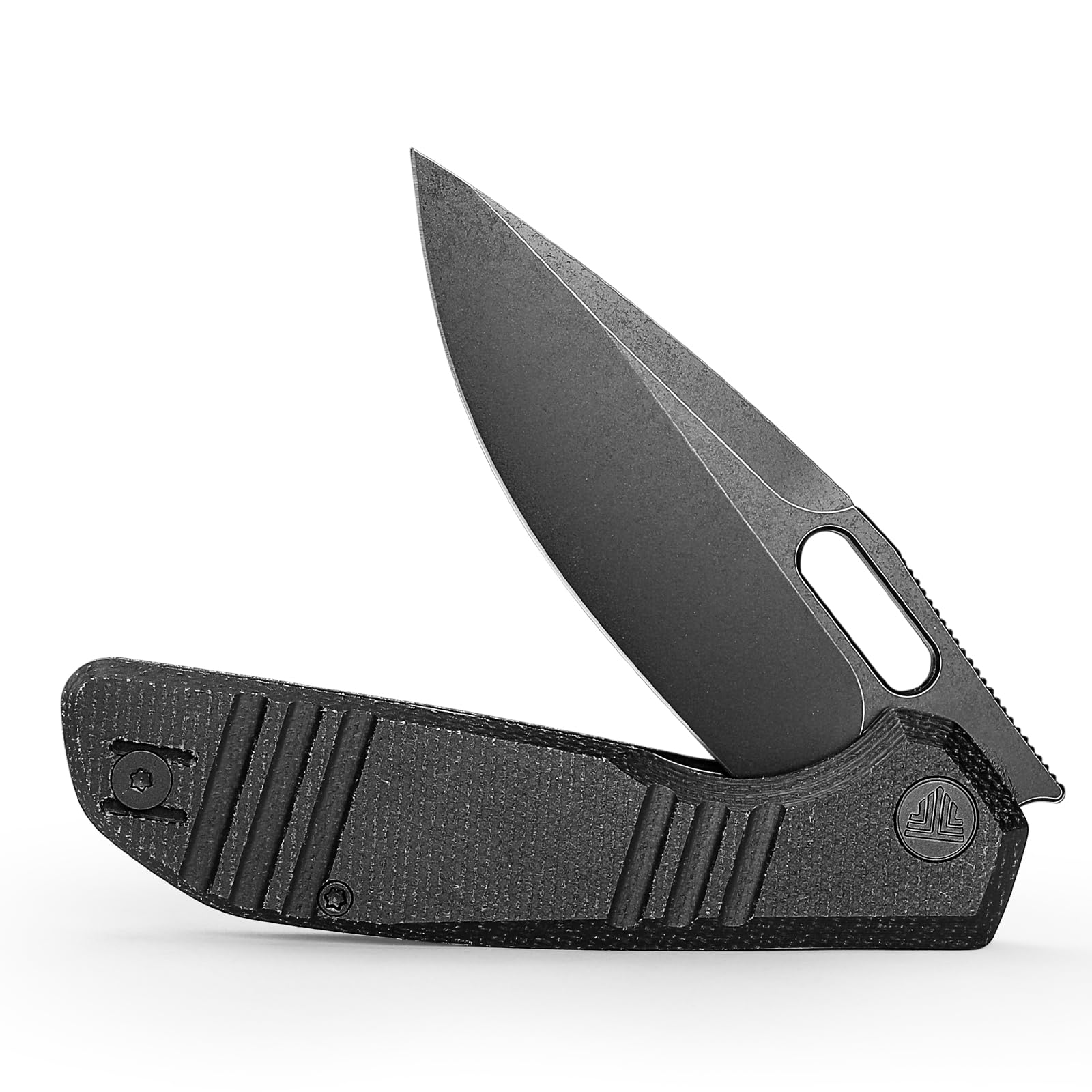 TRIVISA Couteau Pliant, Outil de Randonnée, avec Lame en Acier 14C28N et Clip de Poche, Cadeau pour le Camping,Sport, la Randonnée et les Activités de Plein Air, Gecko-BM (Noir)
