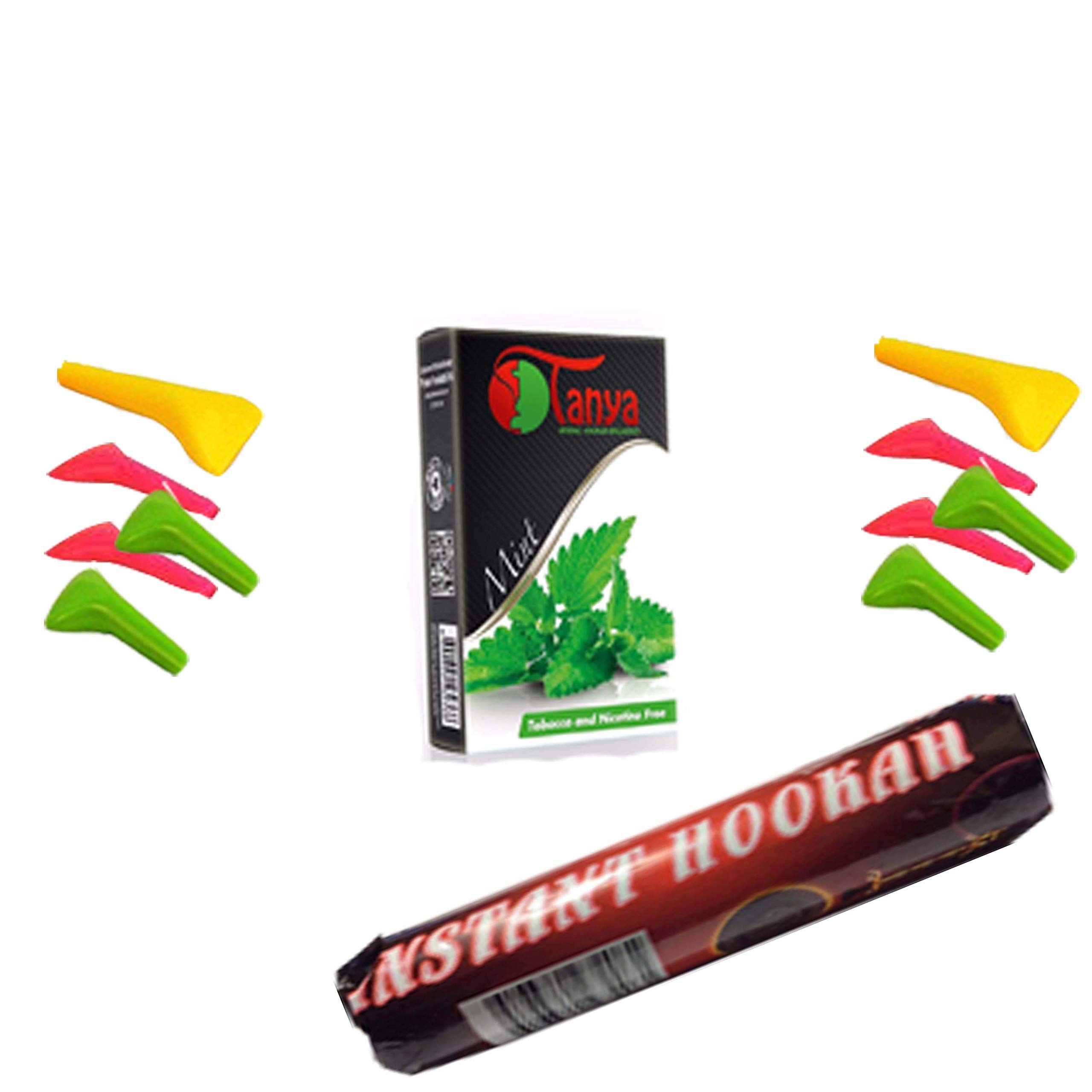 1 Flavor for Hookah 50g Shisha Nargila Comes with 5 Instant Charcoal 5 Mouth Tips 50g Flavor Mint