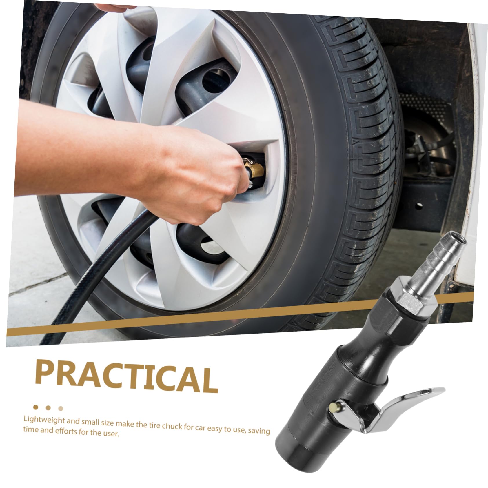 PLAFOPE Tire Inflator Chuck Quick Connect Lightweight and Portable Design for Easy Tire Inflation