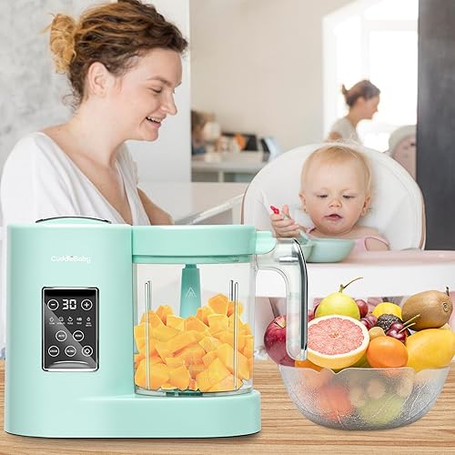 Miniatura 7 de Fabricante de alimentos para bebés, procesador de alimentos para bebés con espátula de silicona, licuadora de alimentos para bebés, cocción y