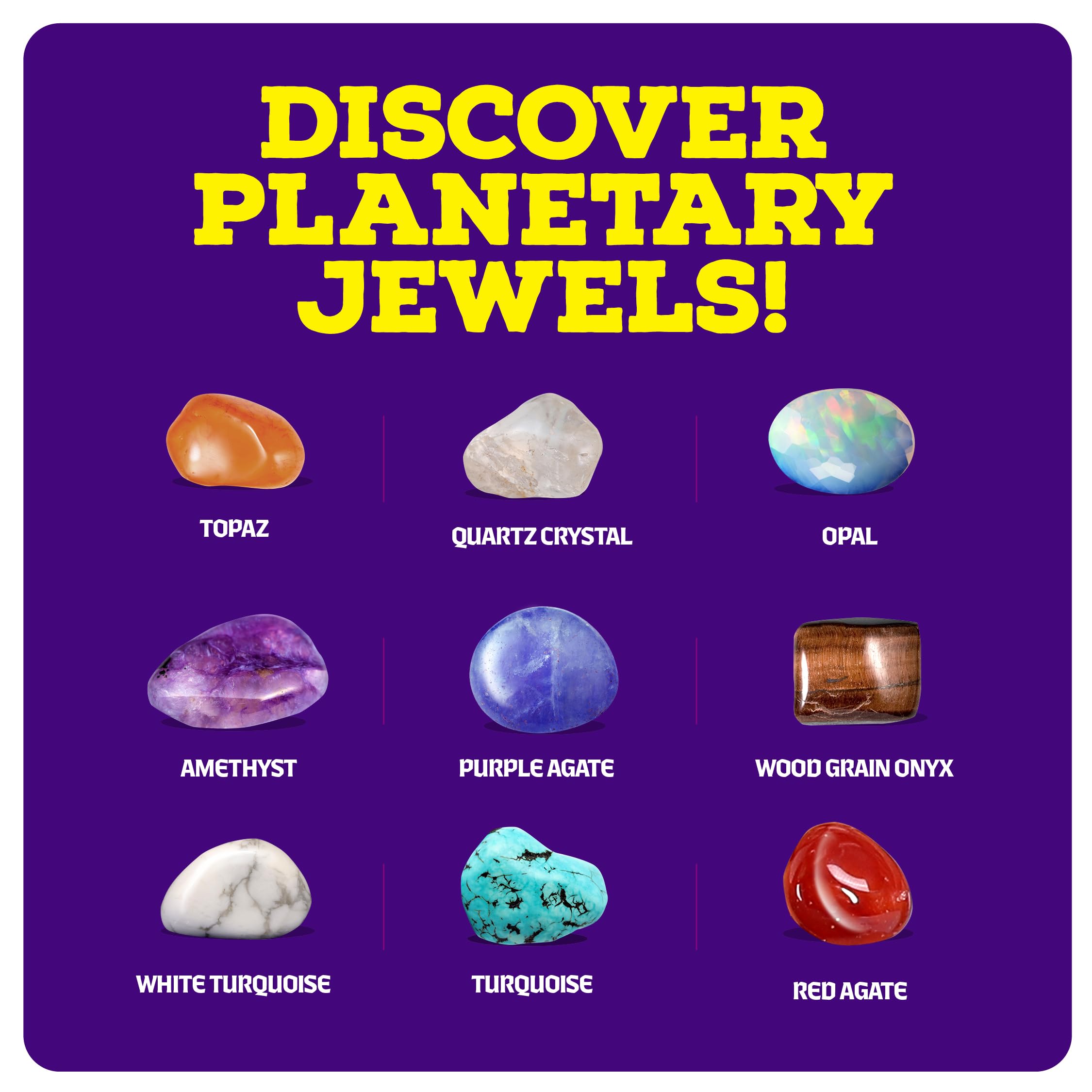 Dan&Darci Galaxy Gem Dig Kit für Kinder – Edelsteine Graben Science Kits für Kinder im Alter von 6–7, 6–8, 8–10 – Geschenke für 6, 7, 8, 9, 10, 11 Jahre alte Jungen und Mädchen