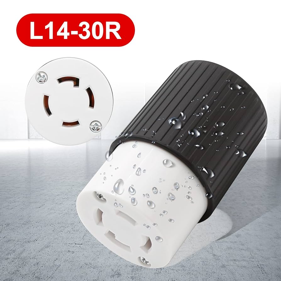 Saihisday NEMA L14-30R 30 Amp Locking Connector, 125/250V 4
