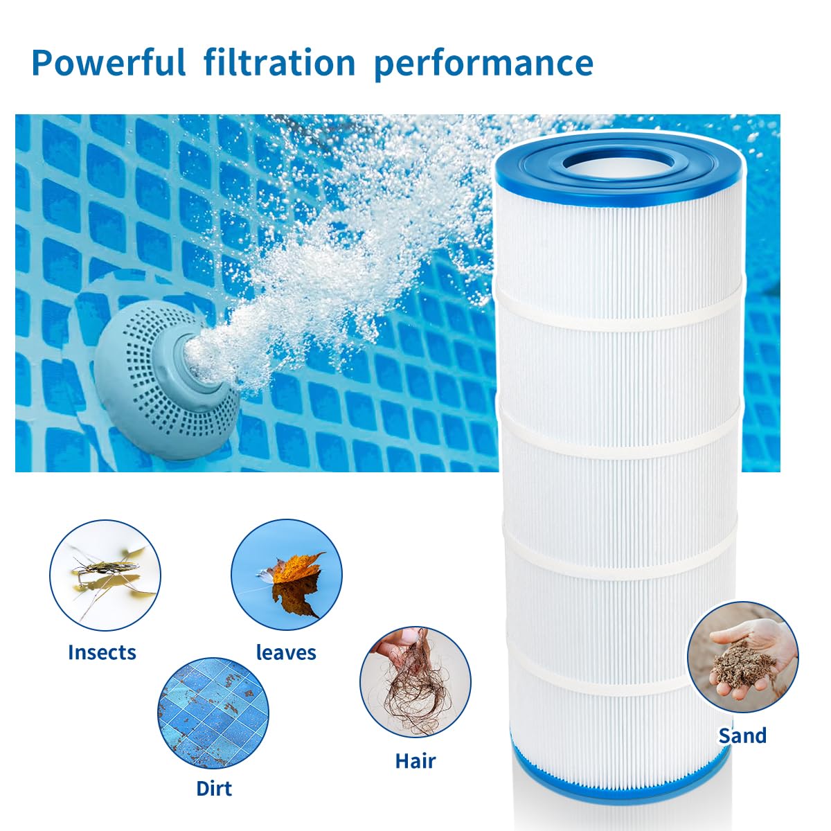 WuYan Filtro de piscina PA150S compatible con Hayward CX150XRE, para