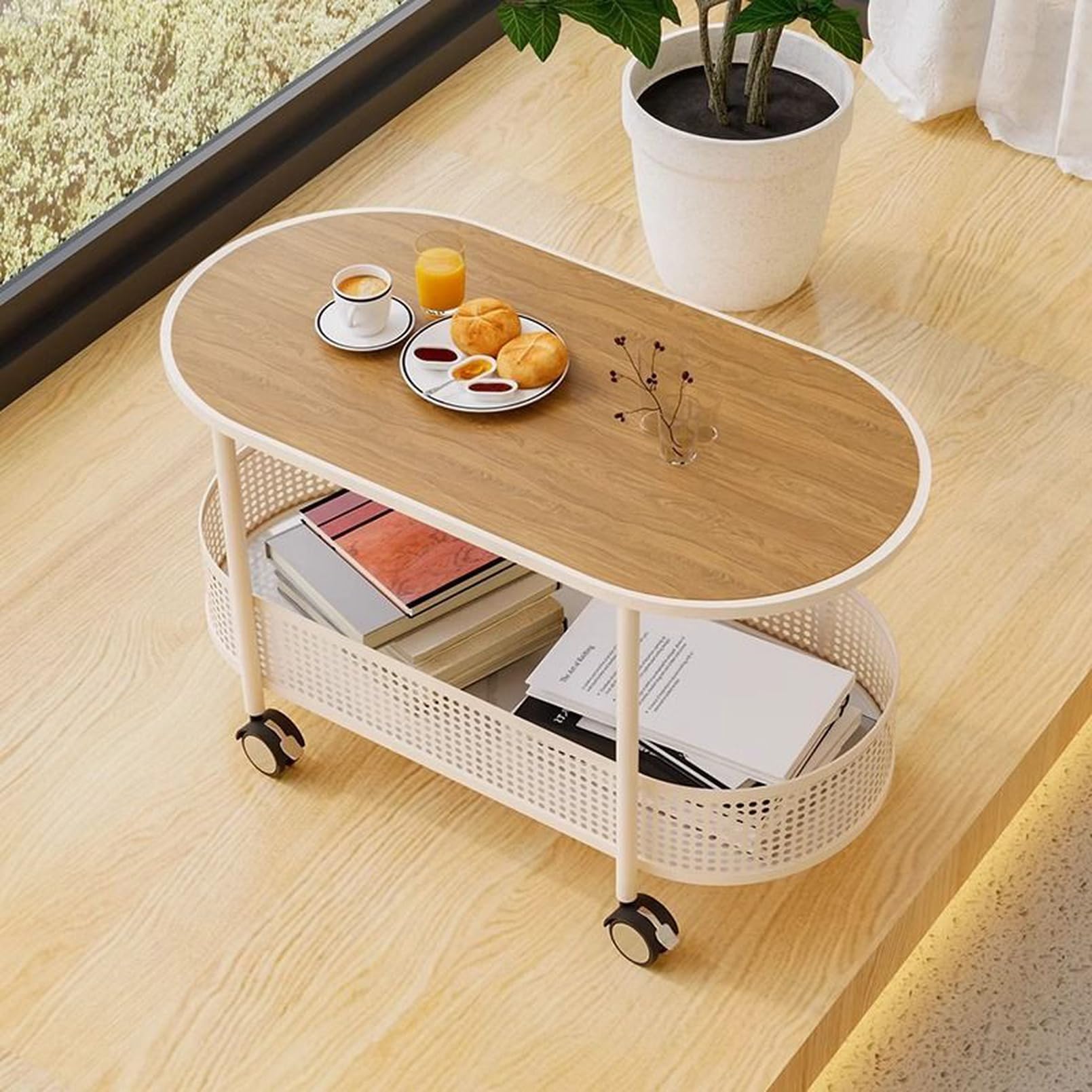 Amazon｜[FOQW] オープンラック キャスター付き スタイル5 サイド