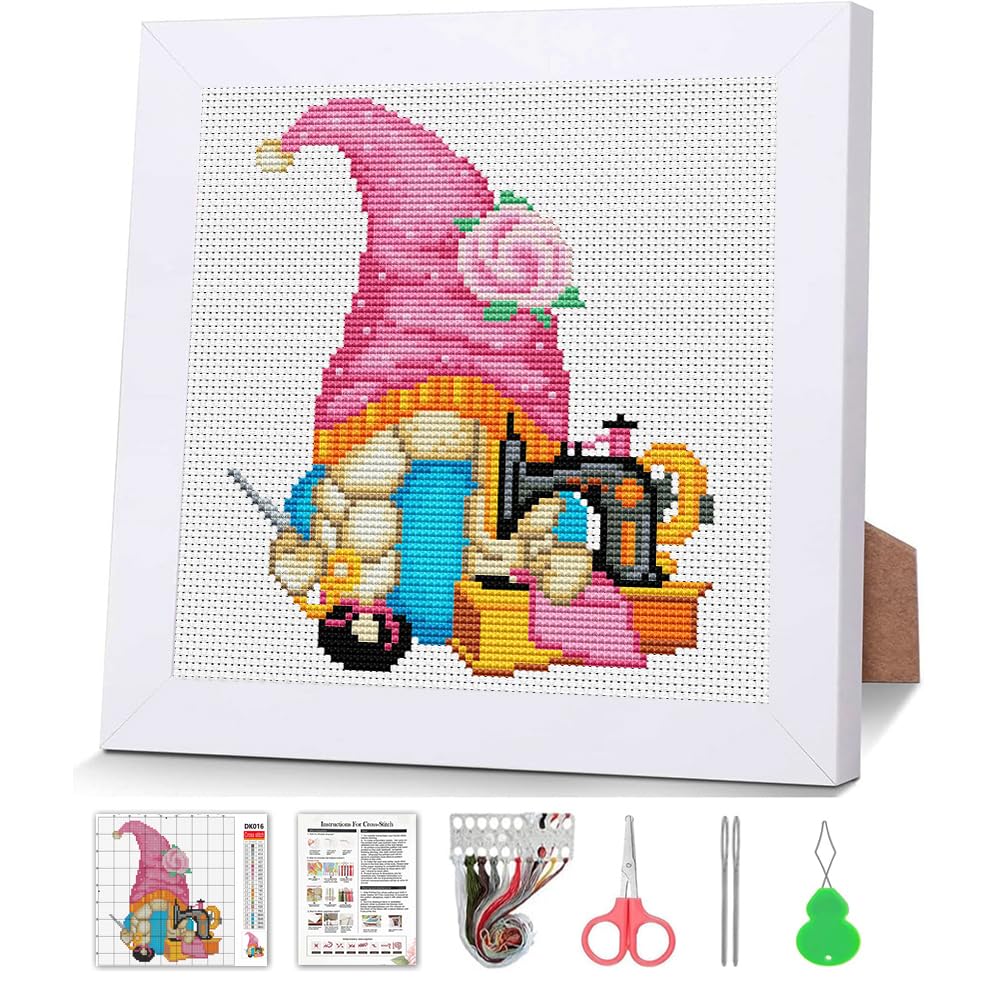 Beginner Cross Stitch Kits - Sloth Stamped Art -10 Beginner Cross Stitch Kits - Sloth Stamped Art -10
