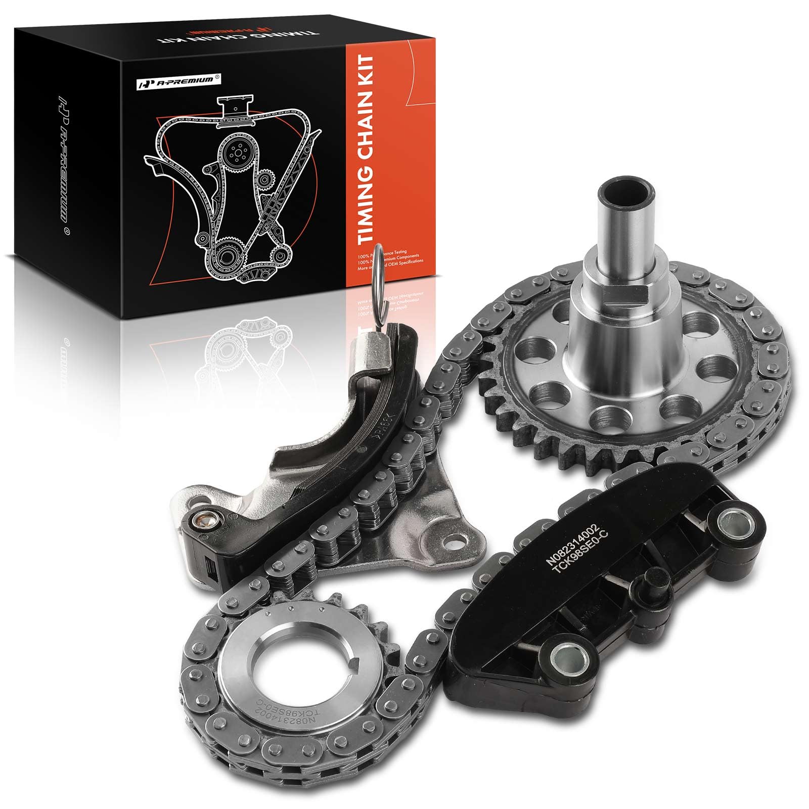 A-Premium 5-PC Engine Timing Chain Kit Compatible with Ford Explorer 1997-2010, Explorer Sport 2001-2003, Explorer Sport Trac, Mustang, Ranger & Mazda B4000 & Mercury Mountaineer - SOHC, V6 4.0L