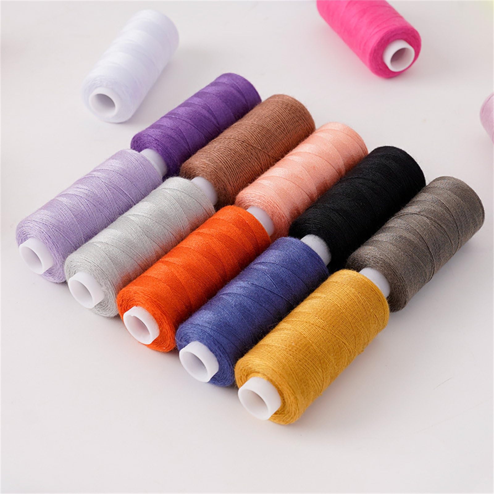 Nähgarn, 88 Spulen Polyester Nähgarn für maschinelles Handnähen, 400 Yards Spule, Polyester Stickerei