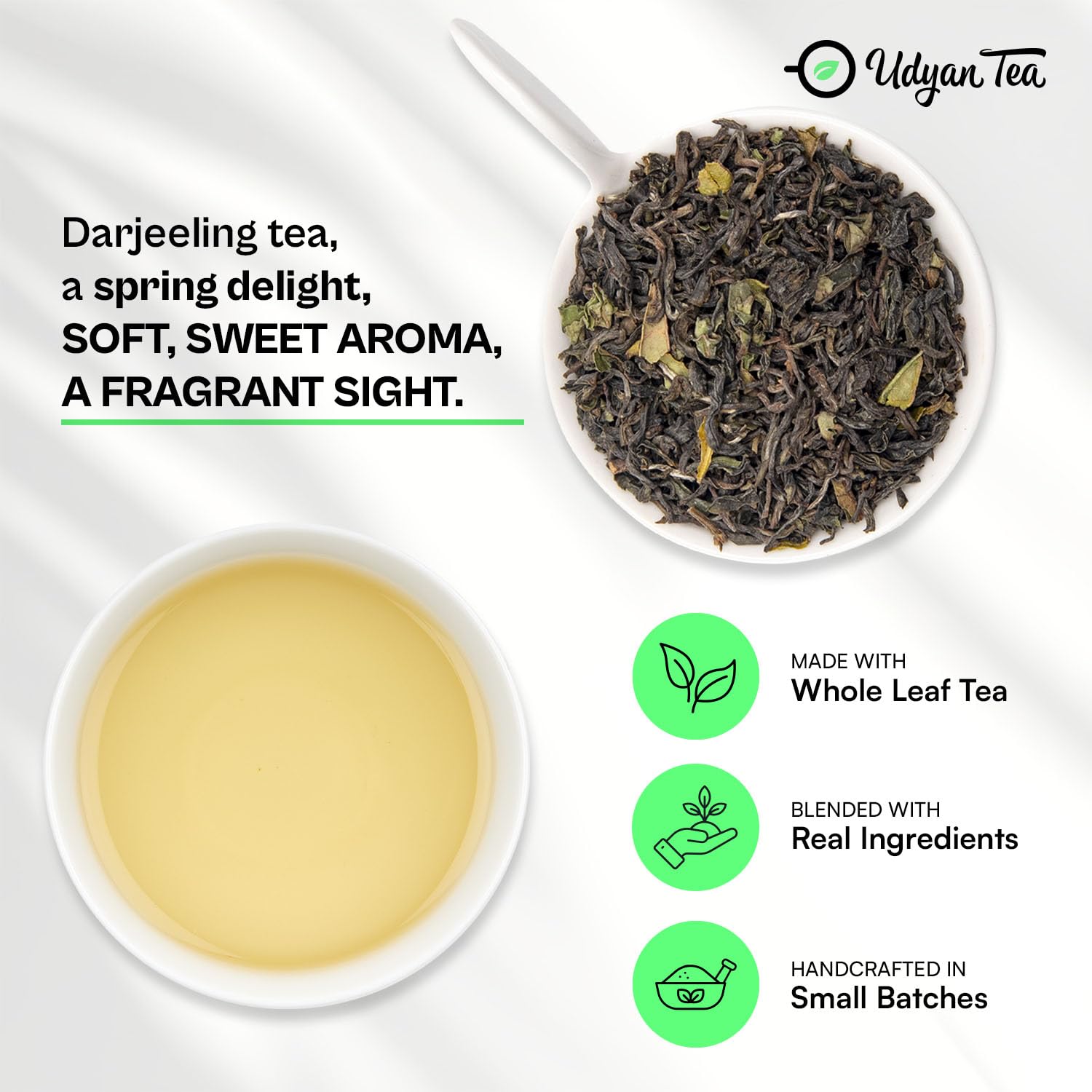 Udyan Tea Darjeeling Spring Splendour Black Tea - 100g (50 Cups) | Loose Leaf | First Flush Tea with Light Floral Flavors 1