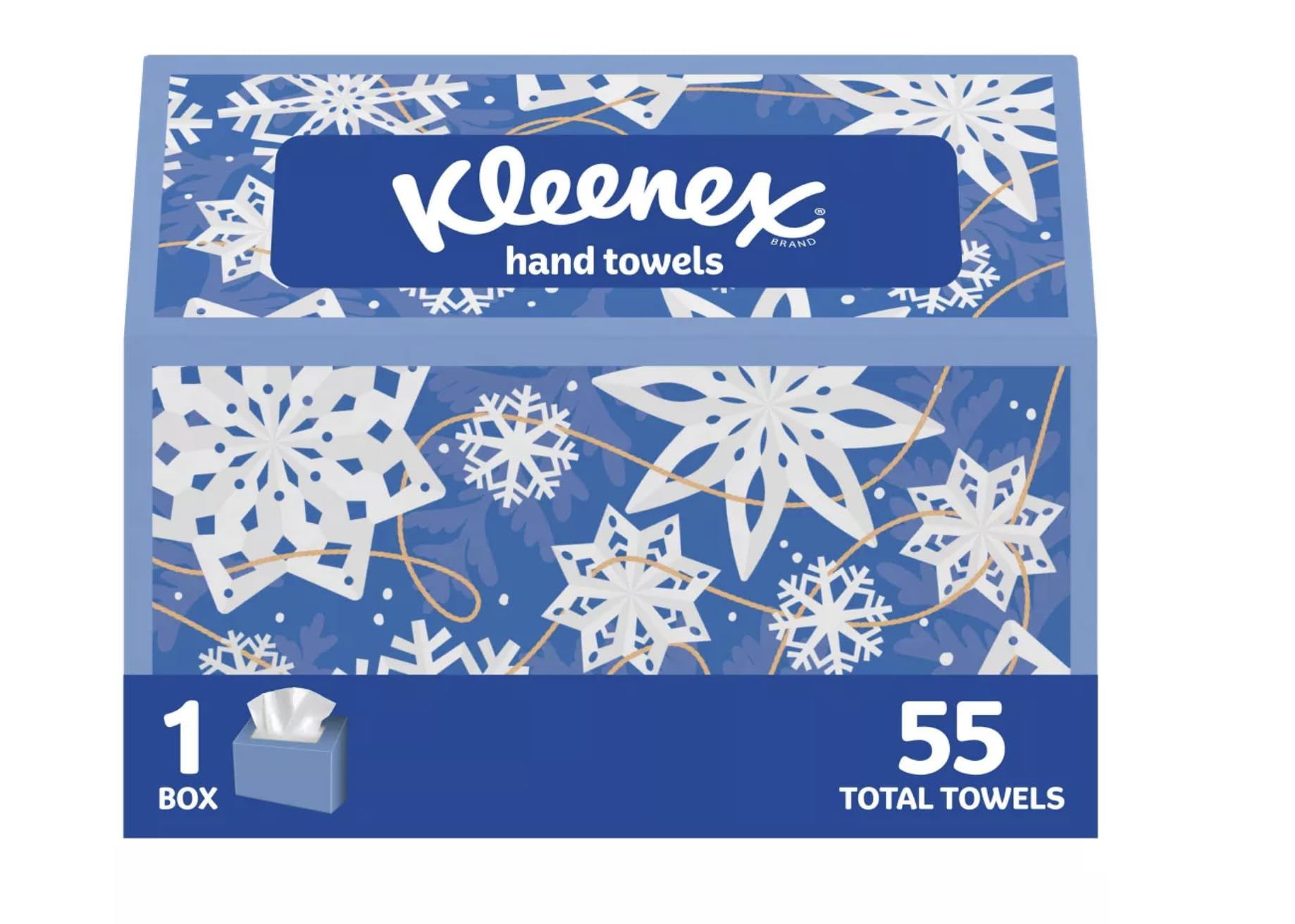 Kleenex White Disposable Hand Towels Holiday Themed Box 1 Box Designs May Vary