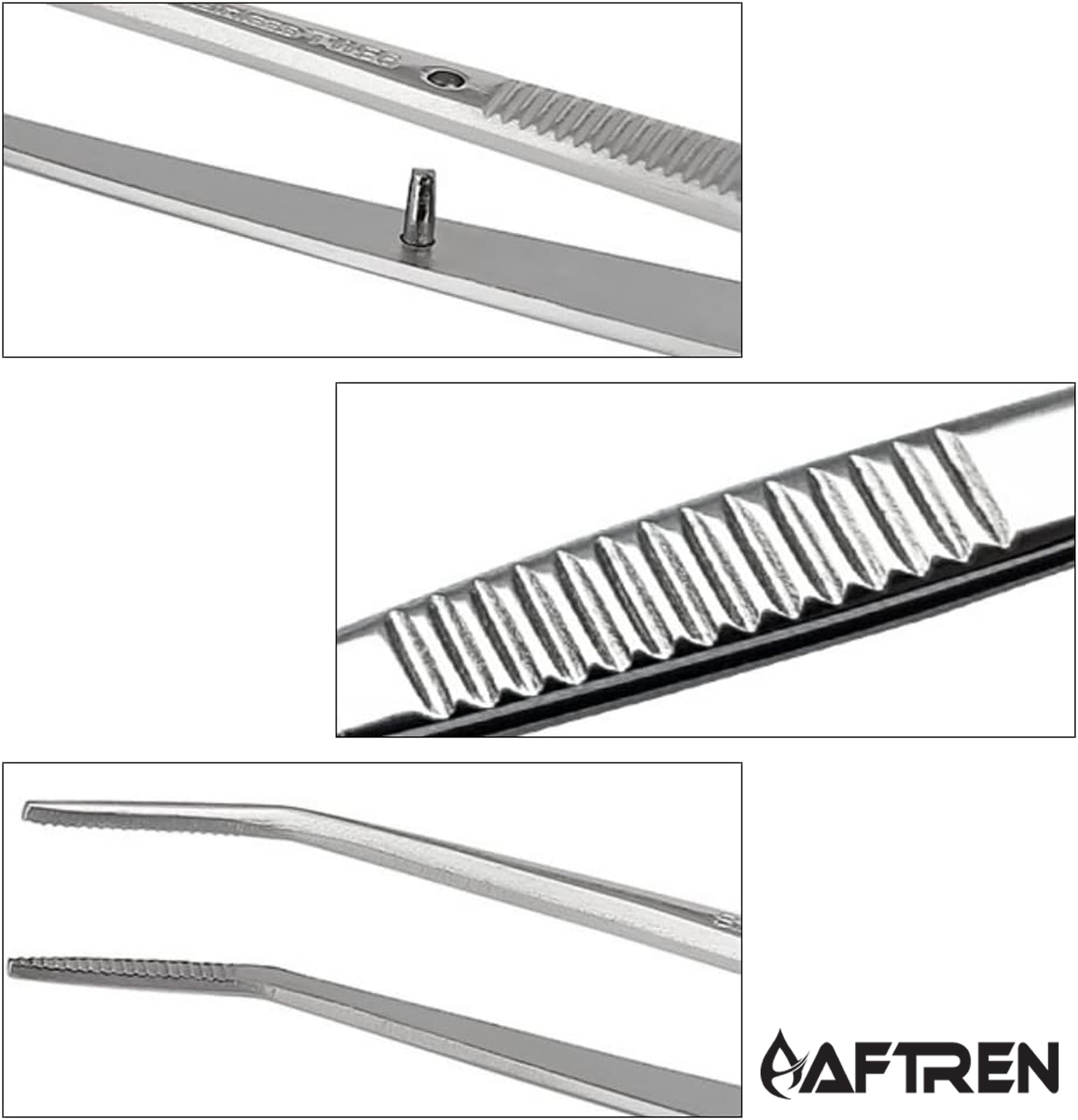 Pinzas Adson Kocher 1x2 dientes acero inoxidable punta fina para vendajes suministros hospitalarios veterinarios