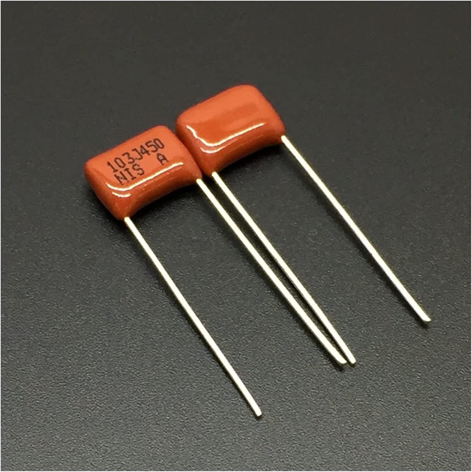 Accessori elettronici Kit condensatore 10Pcs / 100Pcs Condensatore CBB 450V 103 J 5% 0.01uF 10nF Pitch = 7.5mm Condensatori condensatori a film di poliestere metallizzato