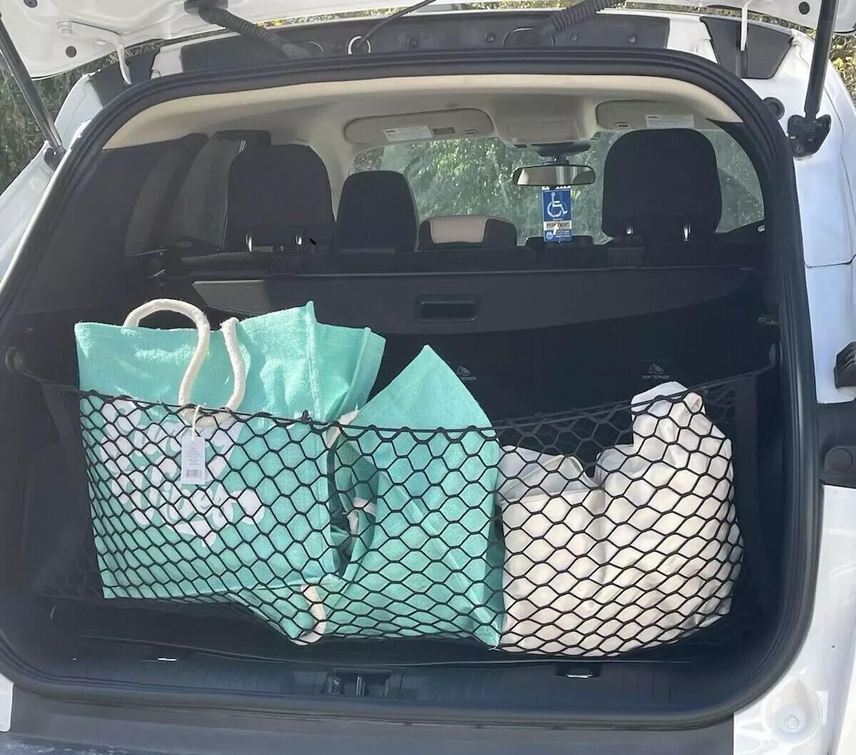 EACCESSORIES EA Rear Trunk Organizer Cargo Net for Ford Escape 2020-2026 – Envelope Style Cargo Net for SUV – Premium Mesh Car Trunk Organizer Vehicle