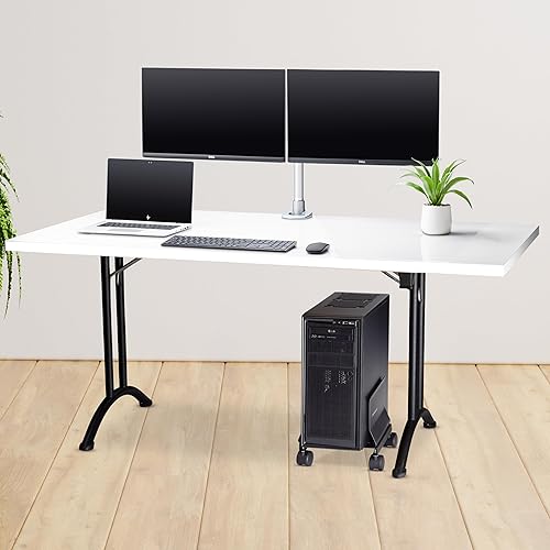 Miniatura 9 de StarTech.com Carrito de torre de computadora, carrito móvil rodante de CPU sobre ruedas, carga máxima de 46.3 lb21 kg, montaje de caja de escritorio